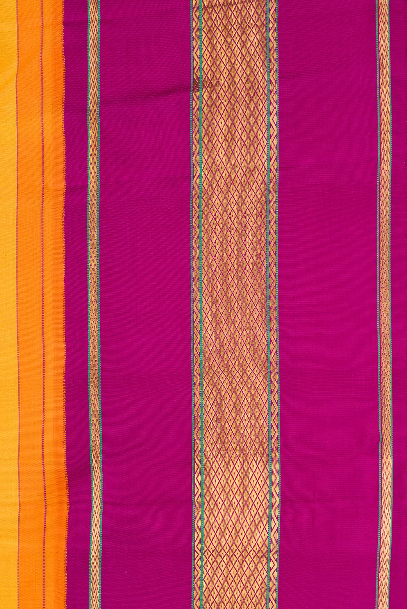 Yellow Kanjivaram Silk Saree - Image 3