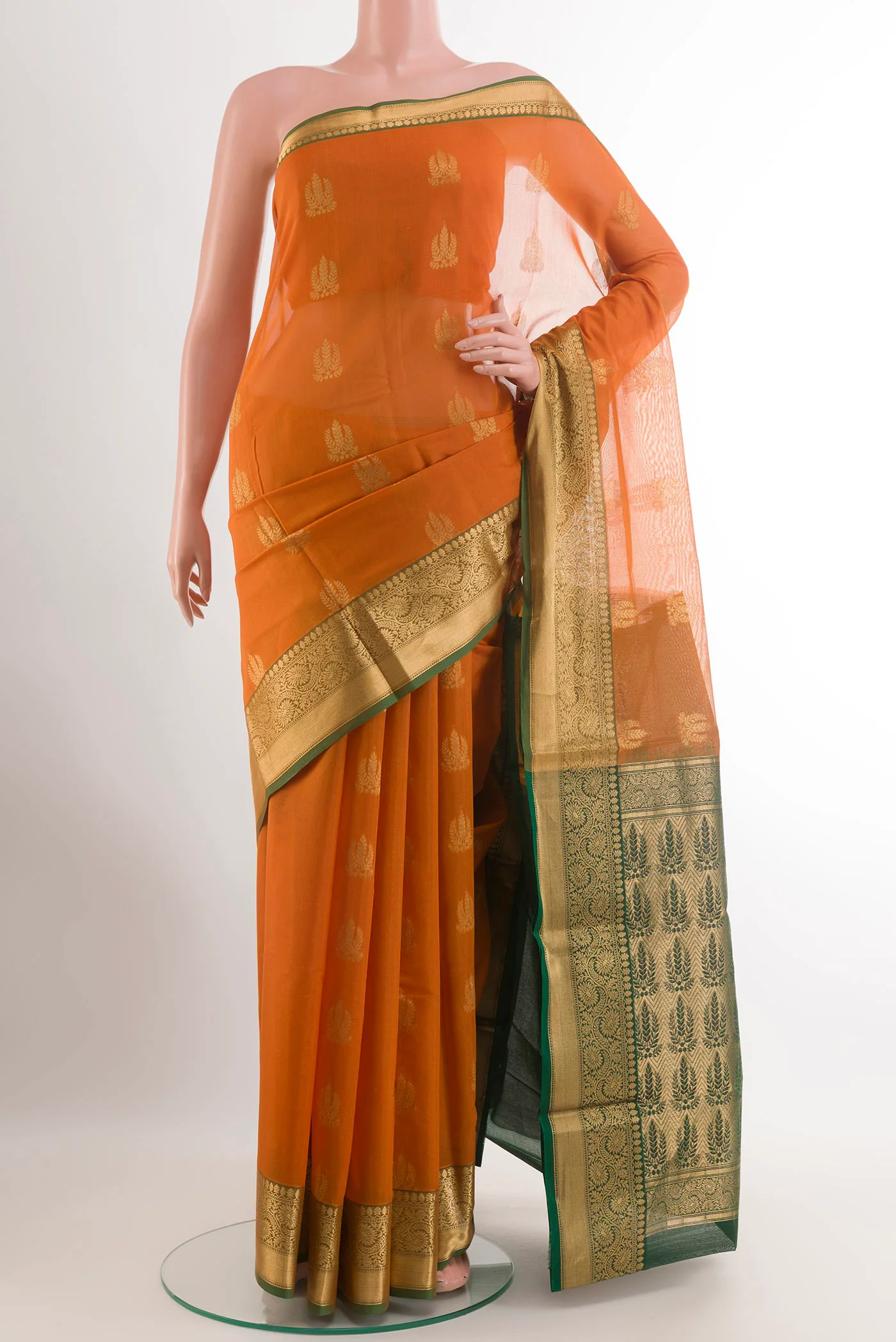 Mustard Silk Cotton Saree