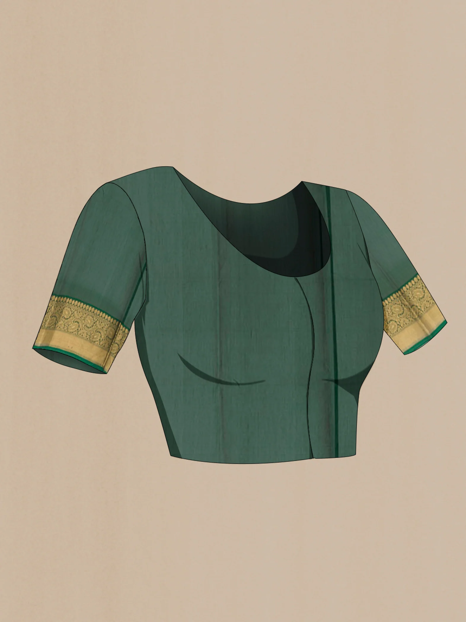 Mustard Silk Cotton Saree - Image 2