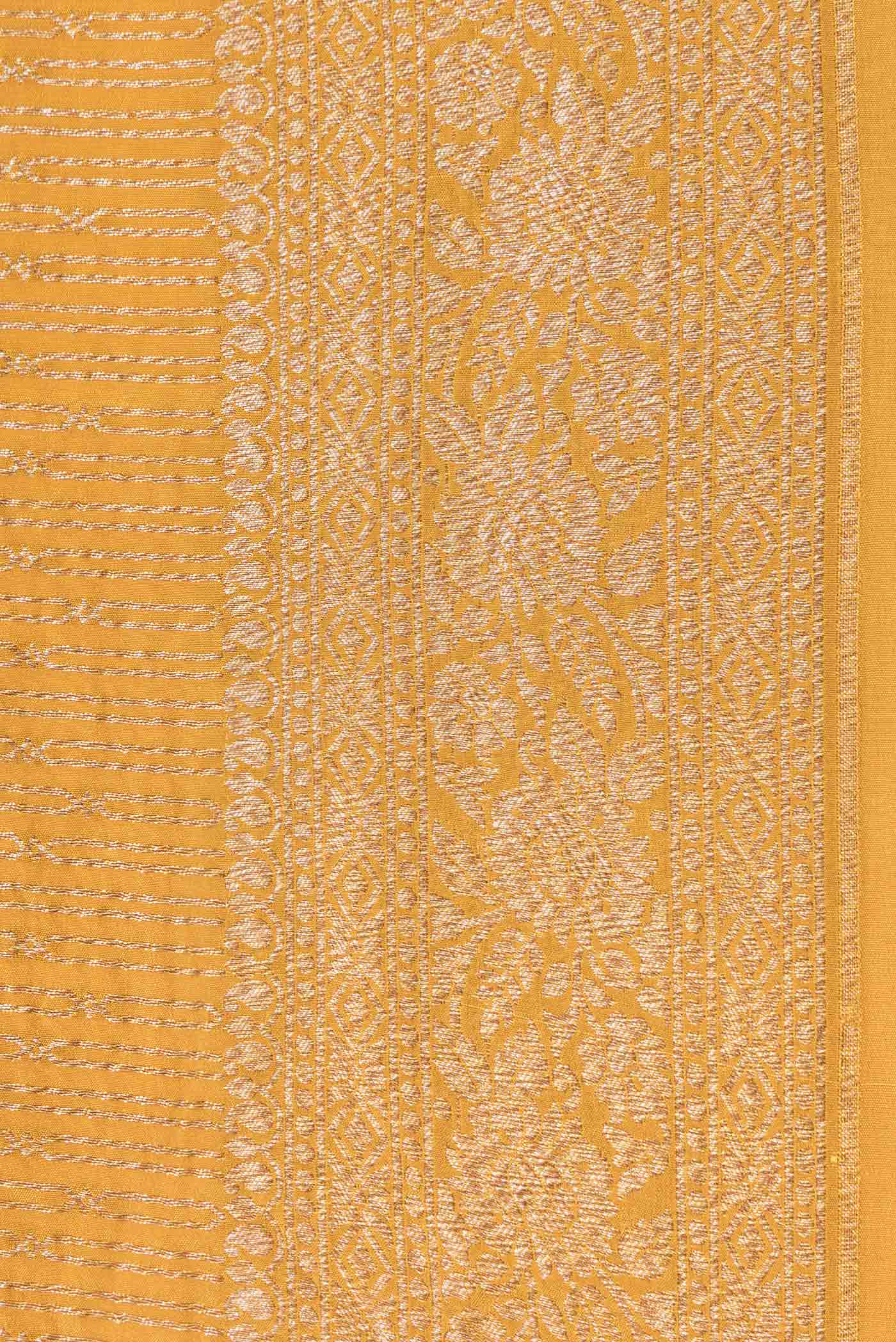 Mustard Banarasi Georgette Saree - Image 3