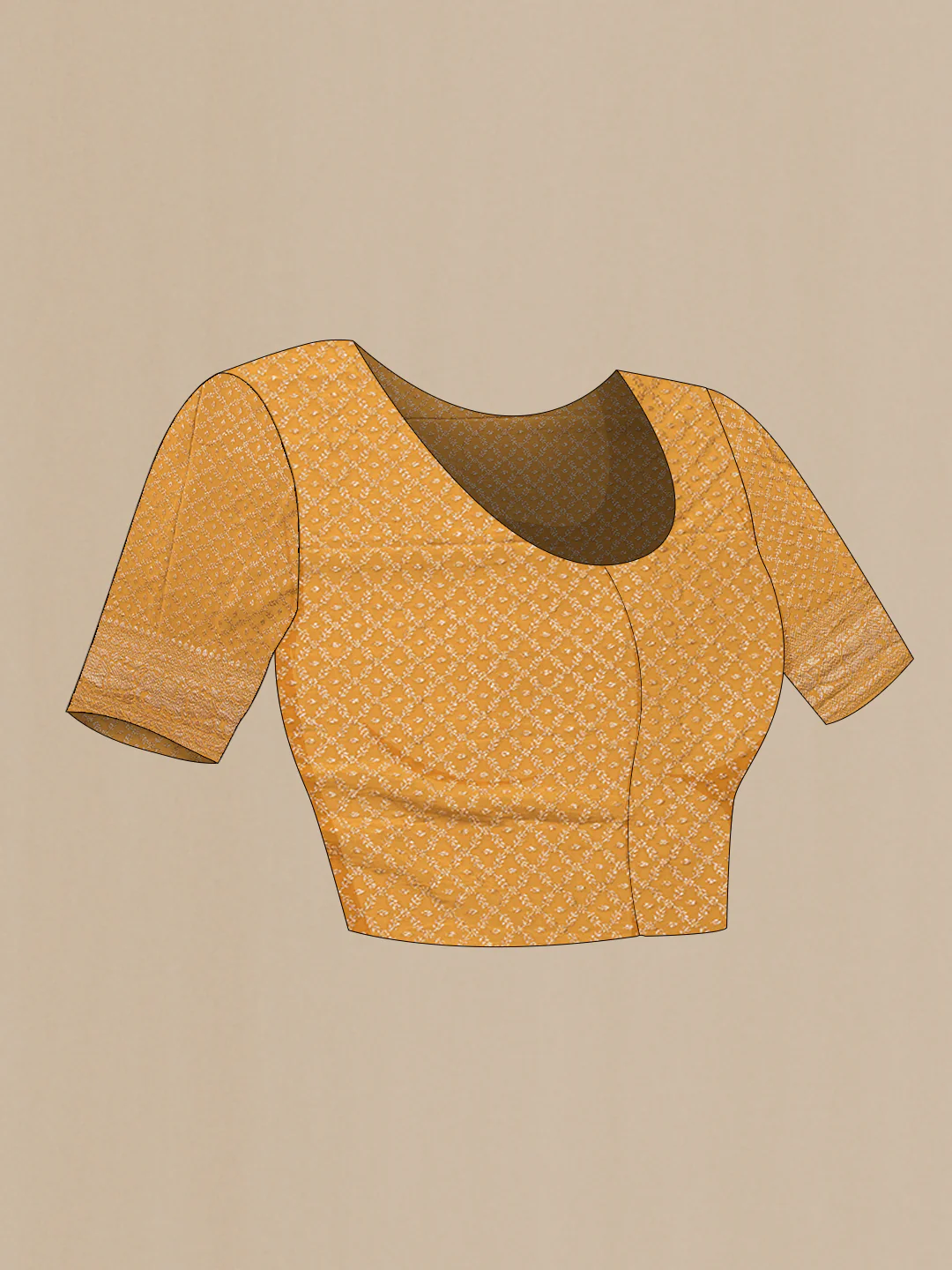 Mustard Banarasi Georgette Saree - Image 4