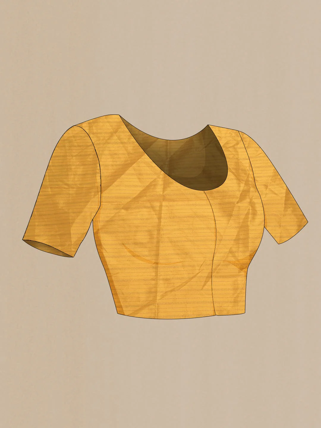 Mustard Dual Tone Banarasi Silk Saree - Image 6