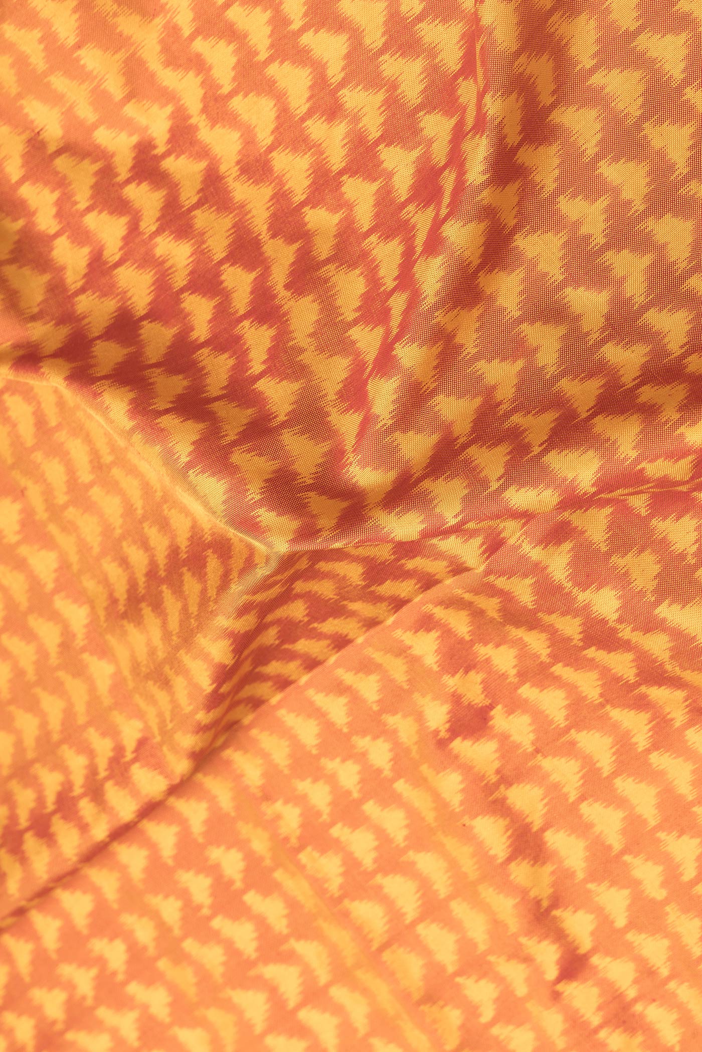 Mustard Pochampally Silk Saree - Image 2