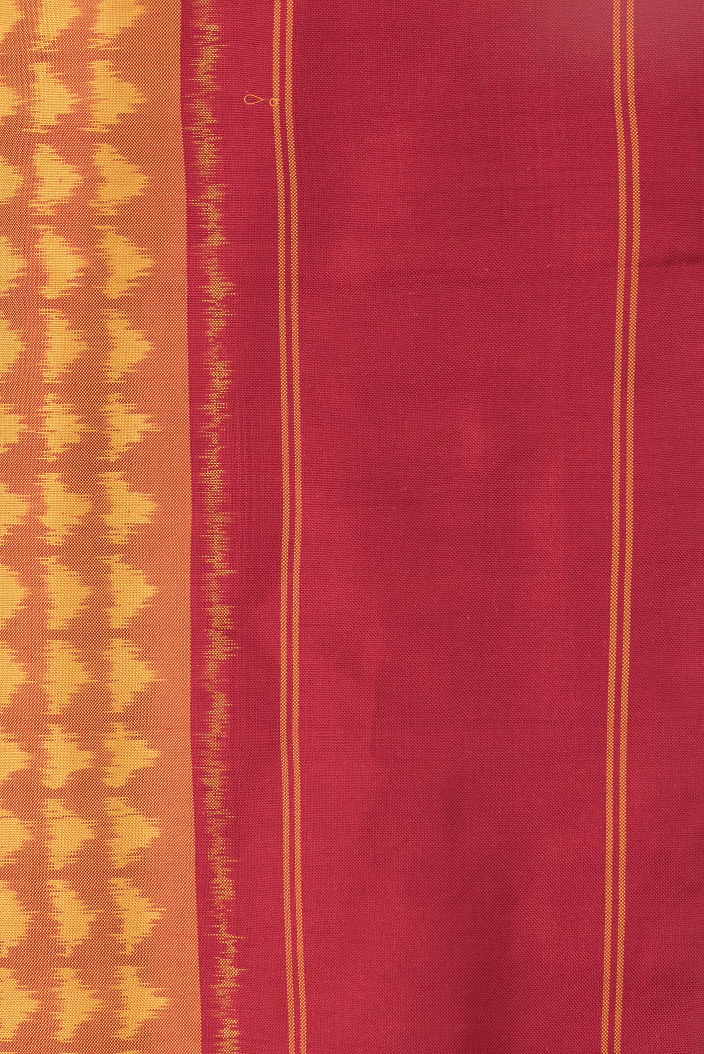 Mustard Pochampally Silk Saree - Image 3