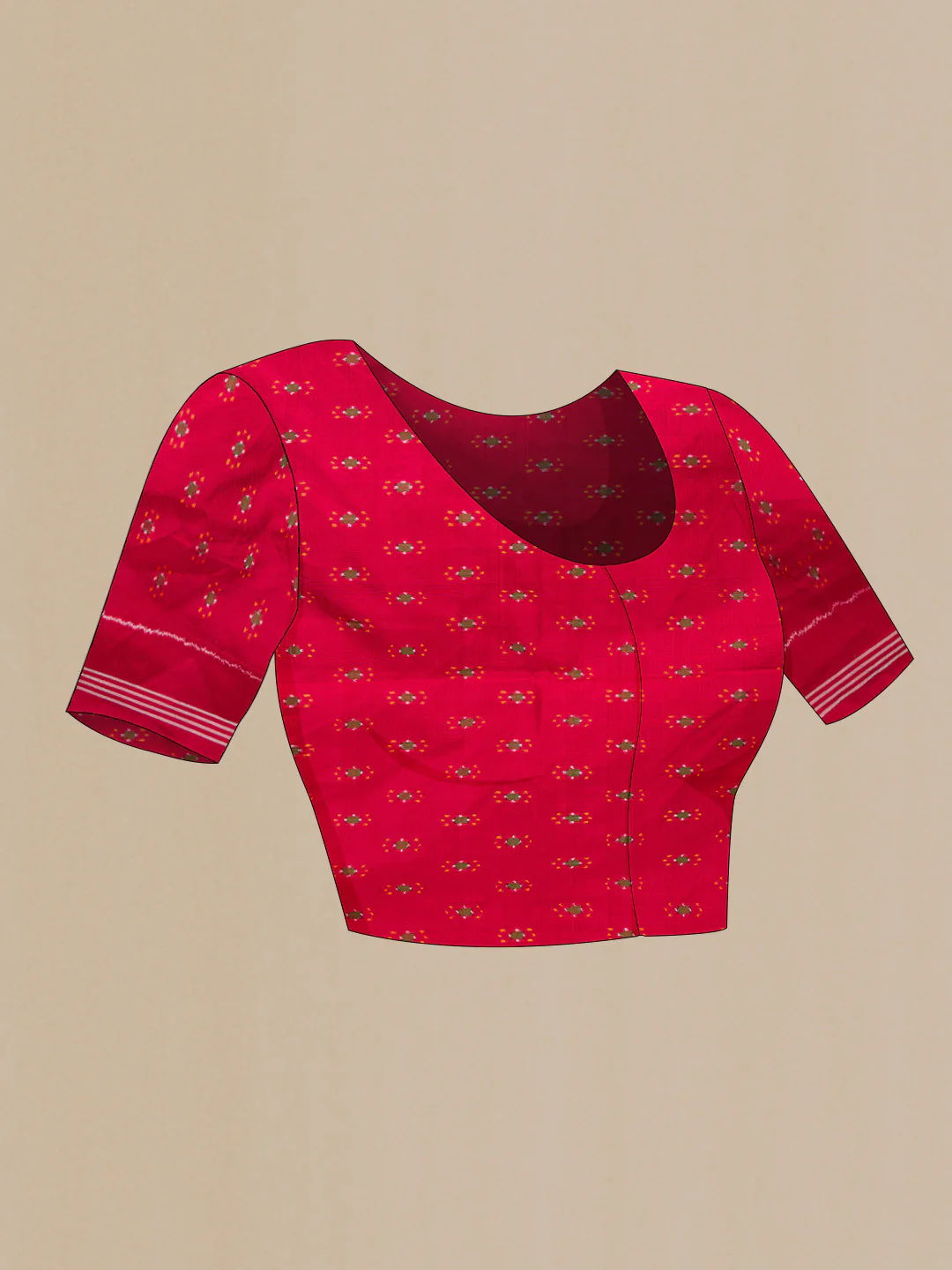Multi Color Pochampally Silk Saree - Image 5
