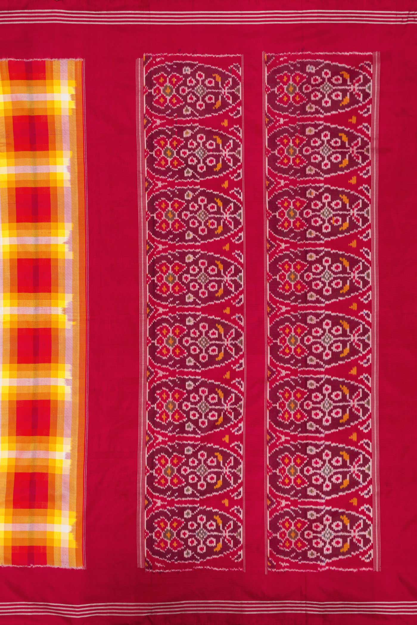 Multi Color Pochampally Silk Saree - Image 7