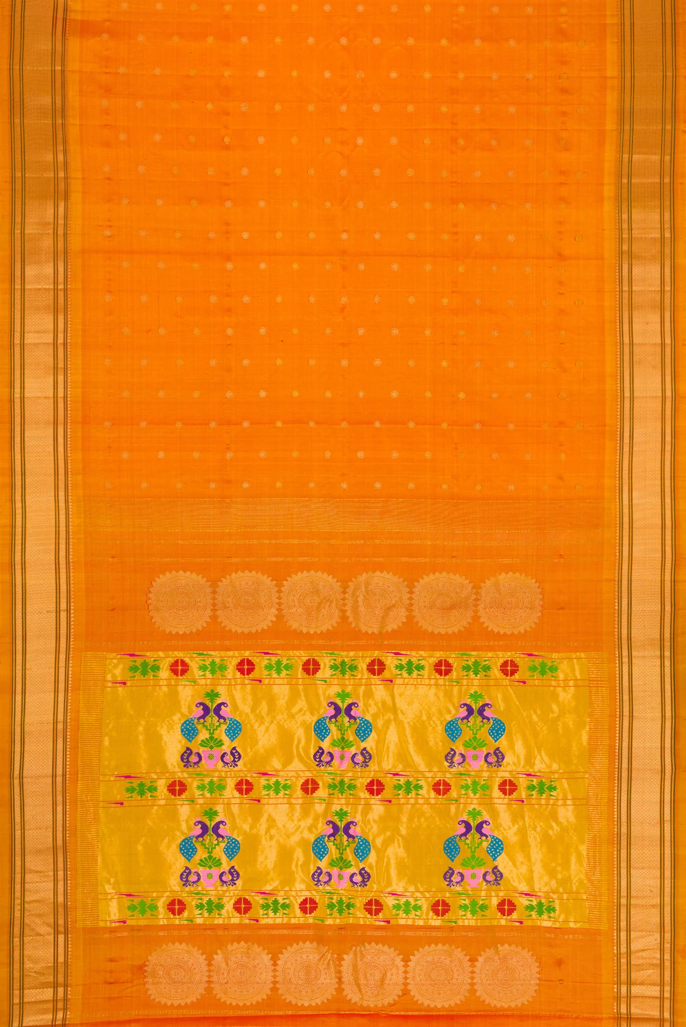 Mustard Gadwal Silk Saree - Image 6