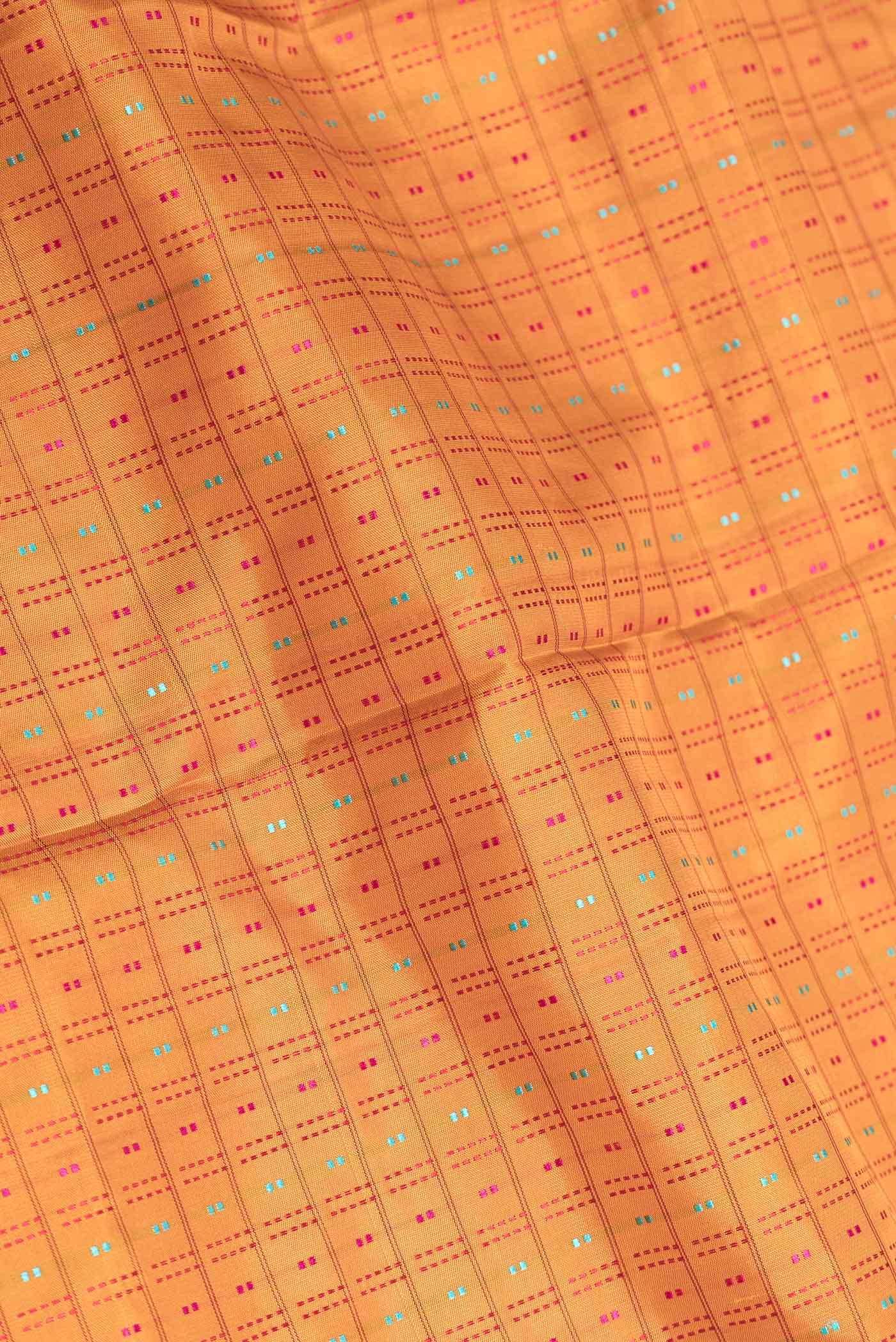 Mustard Dual Tone Kanchipuram Saree - Image 2