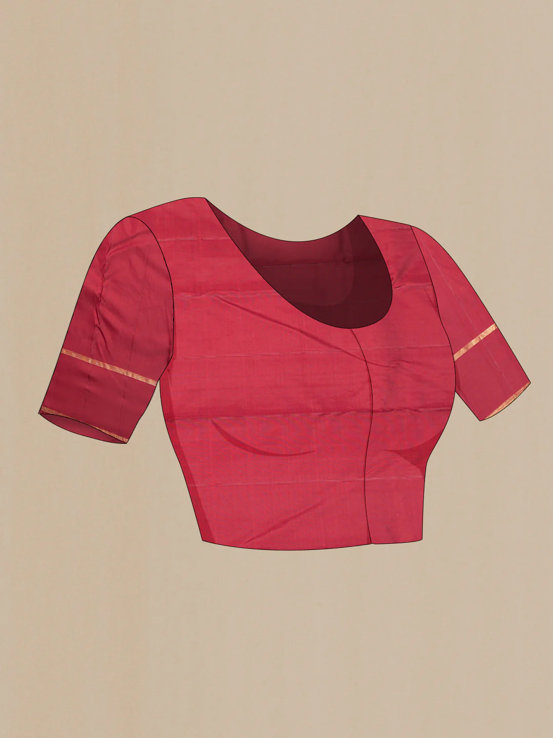 Mustard Dual Tone Kanchipuram Saree - Image 5