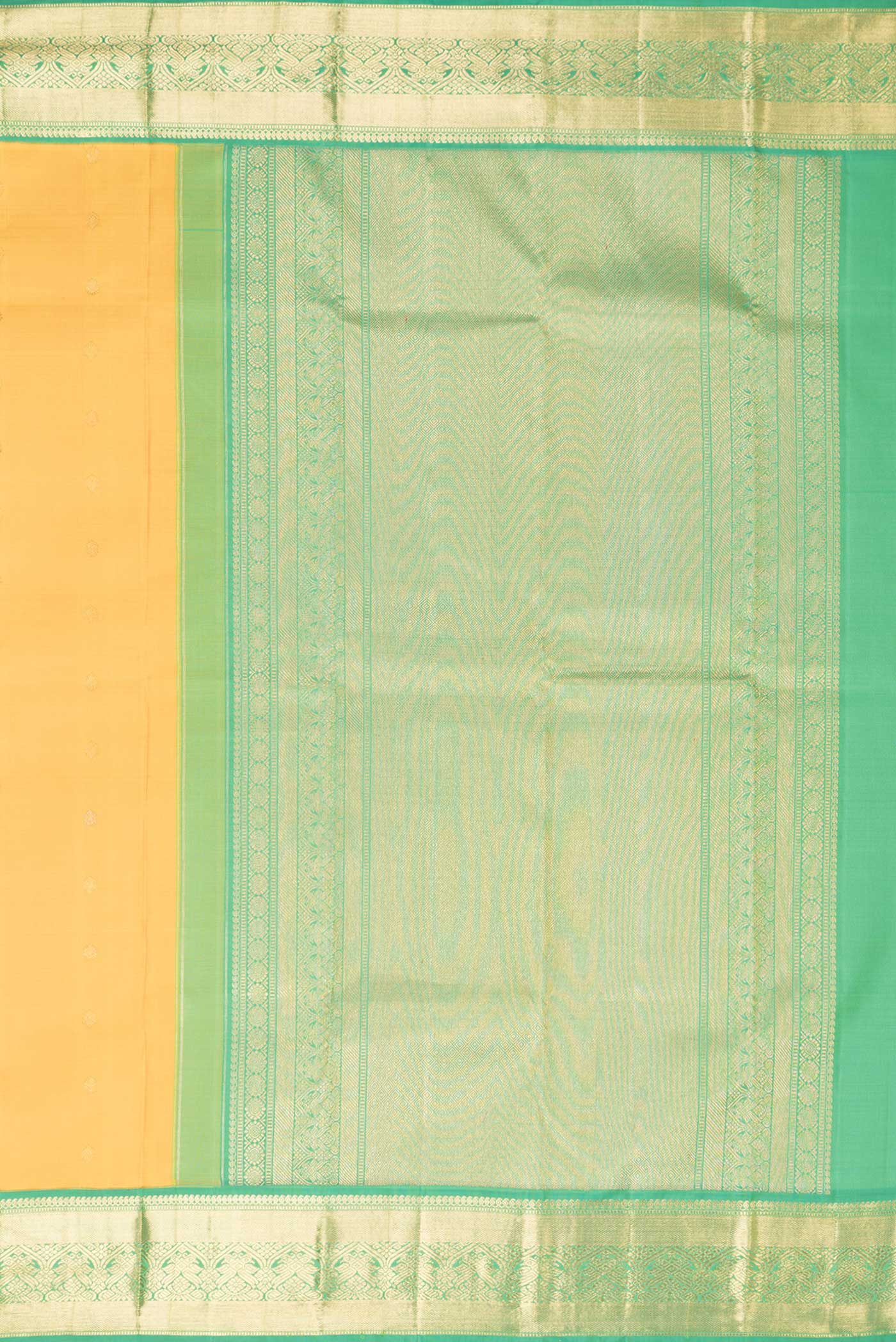 Mustard Dual Tone Kanjivaram Saree - Image 7
