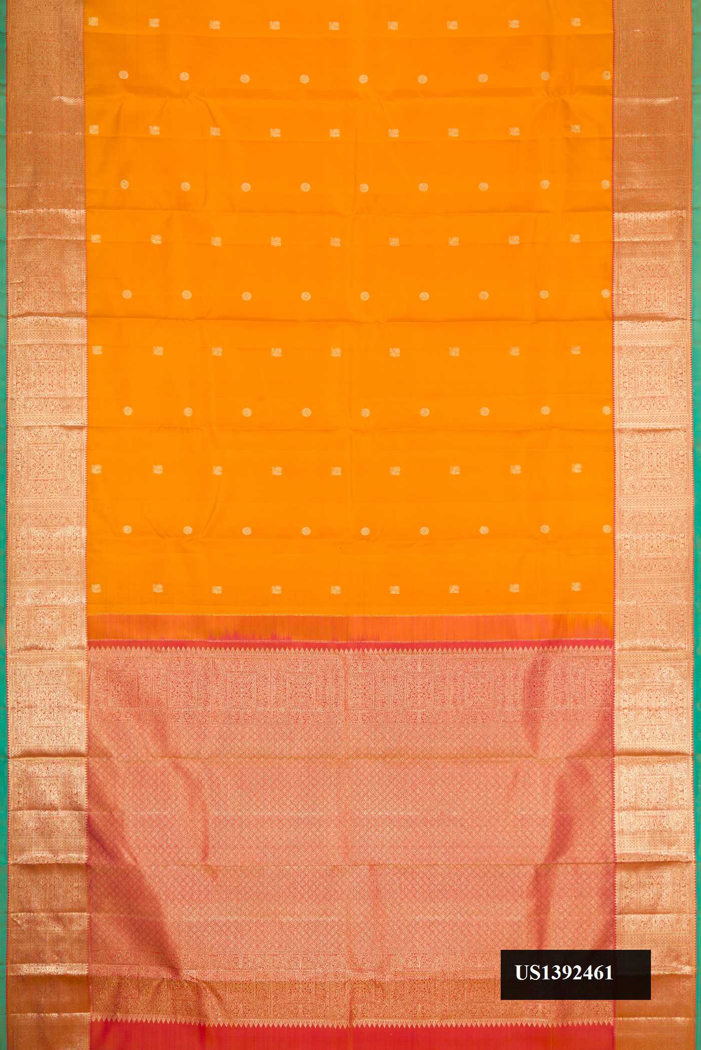 Mustard Dual Tone Kanchipuram Silk Saree