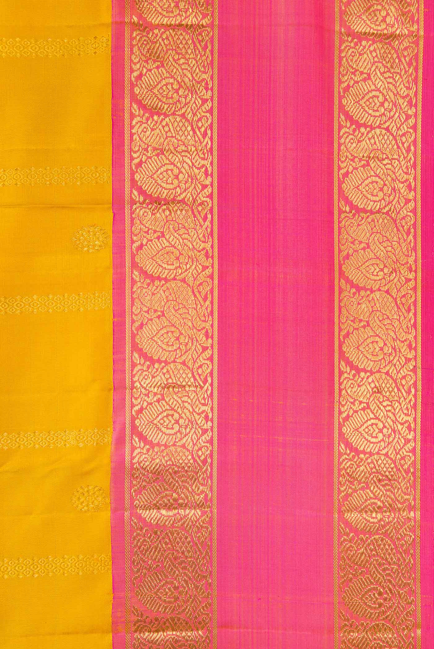 Mustard Kanchipuram Silk Saree - Image 3