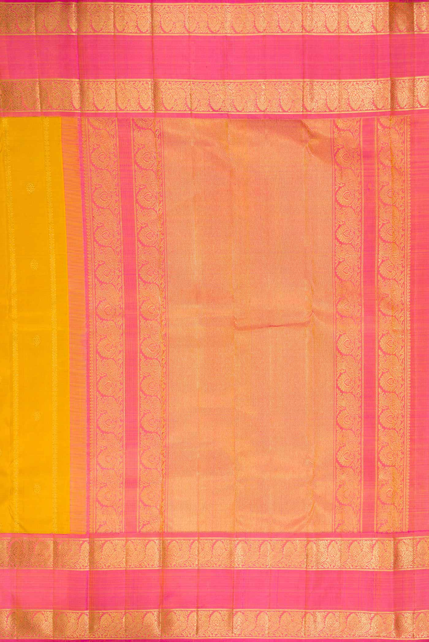Mustard Kanchipuram Silk Saree - Image 7
