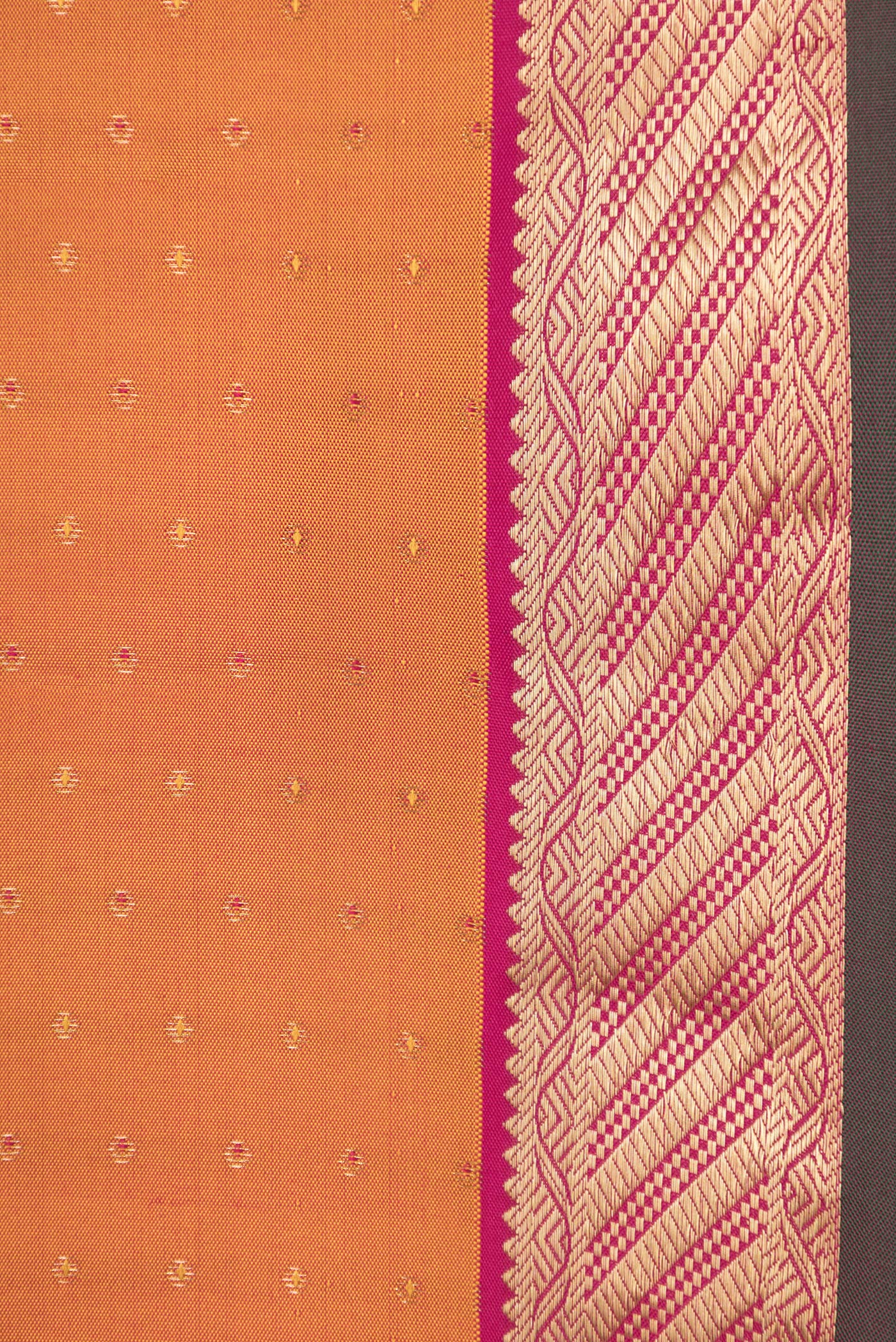 Mustard Kanchipuram Silk Saree - Image 3