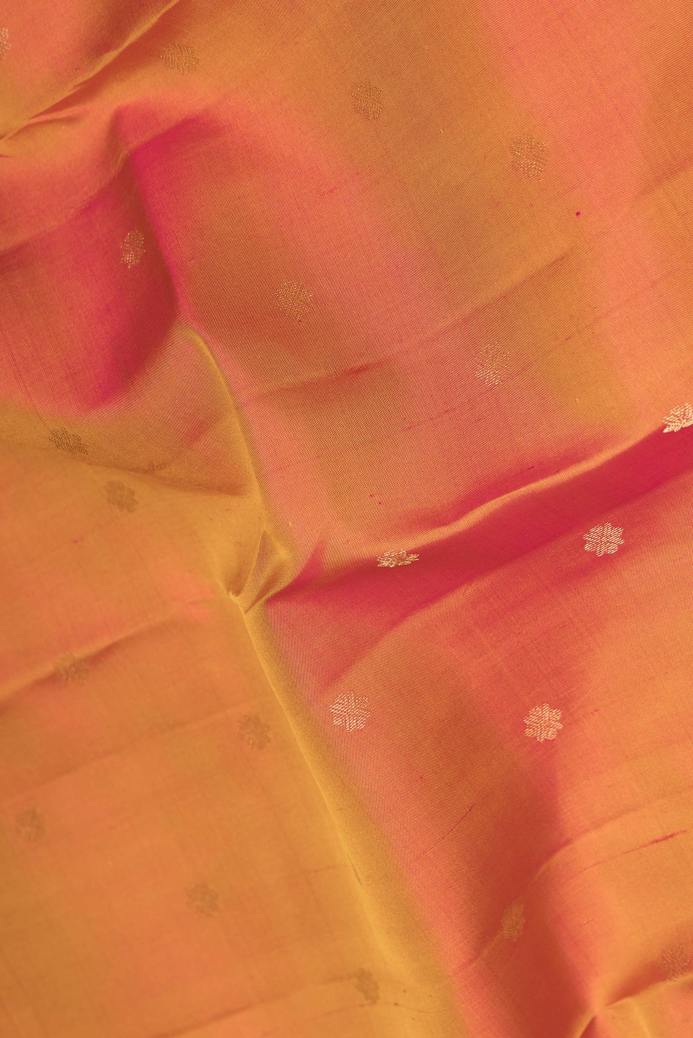 Mustard with pink Color Kanchipuram Silk Saree - Image 2