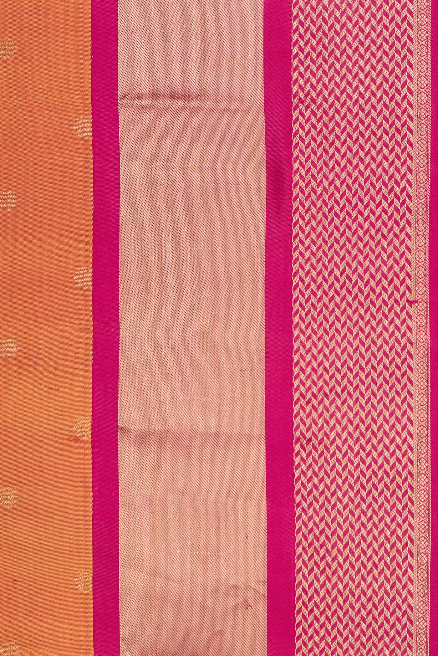 Mustard with pink Color Kanchipuram Silk Saree - Image 3