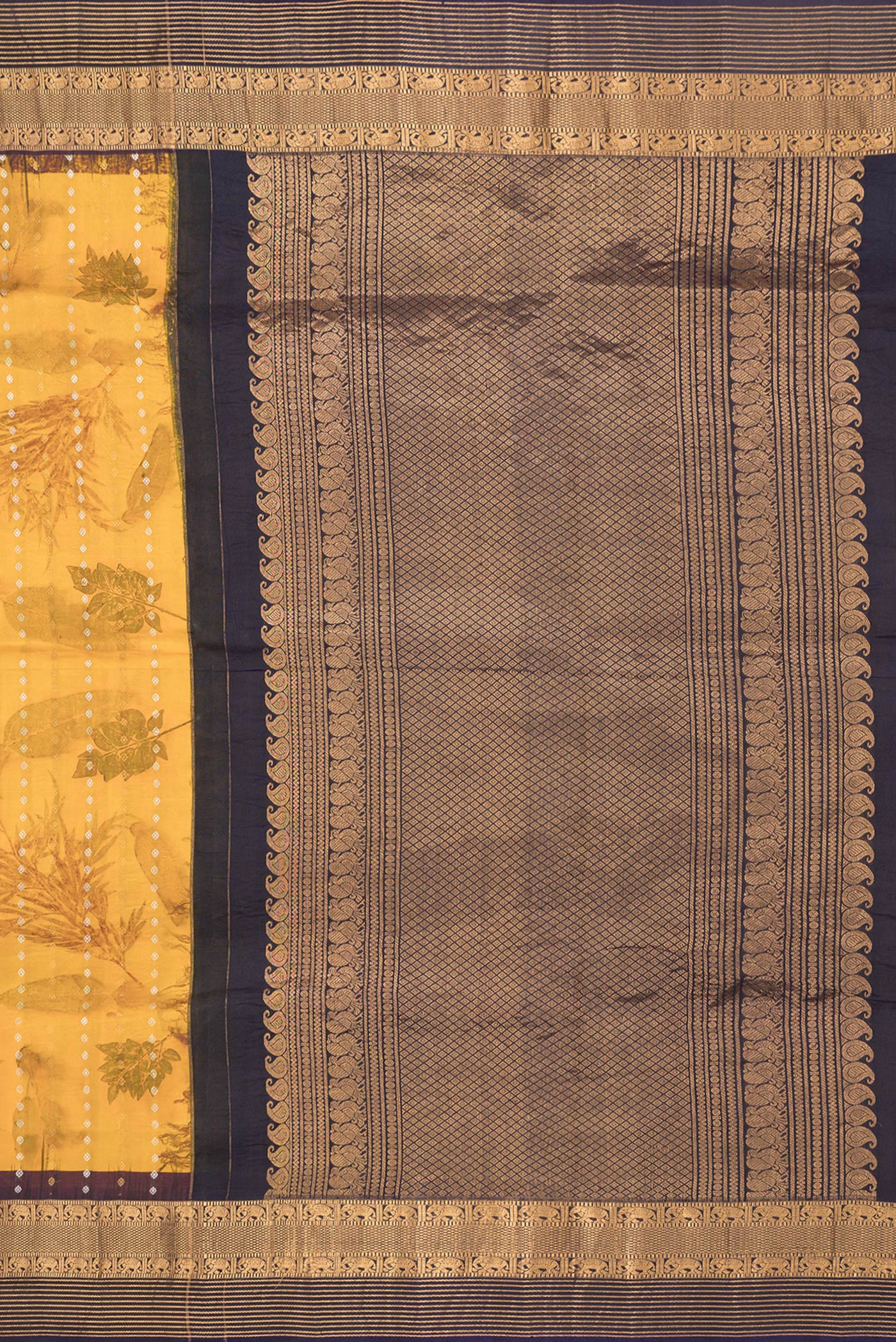 Mustard Kanchipuram Silk Saree - Image 7