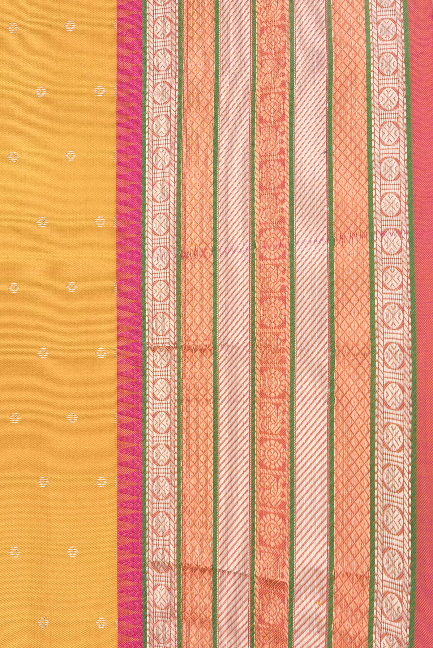 Yellow Kanchipuram Silk Saree - Image 3