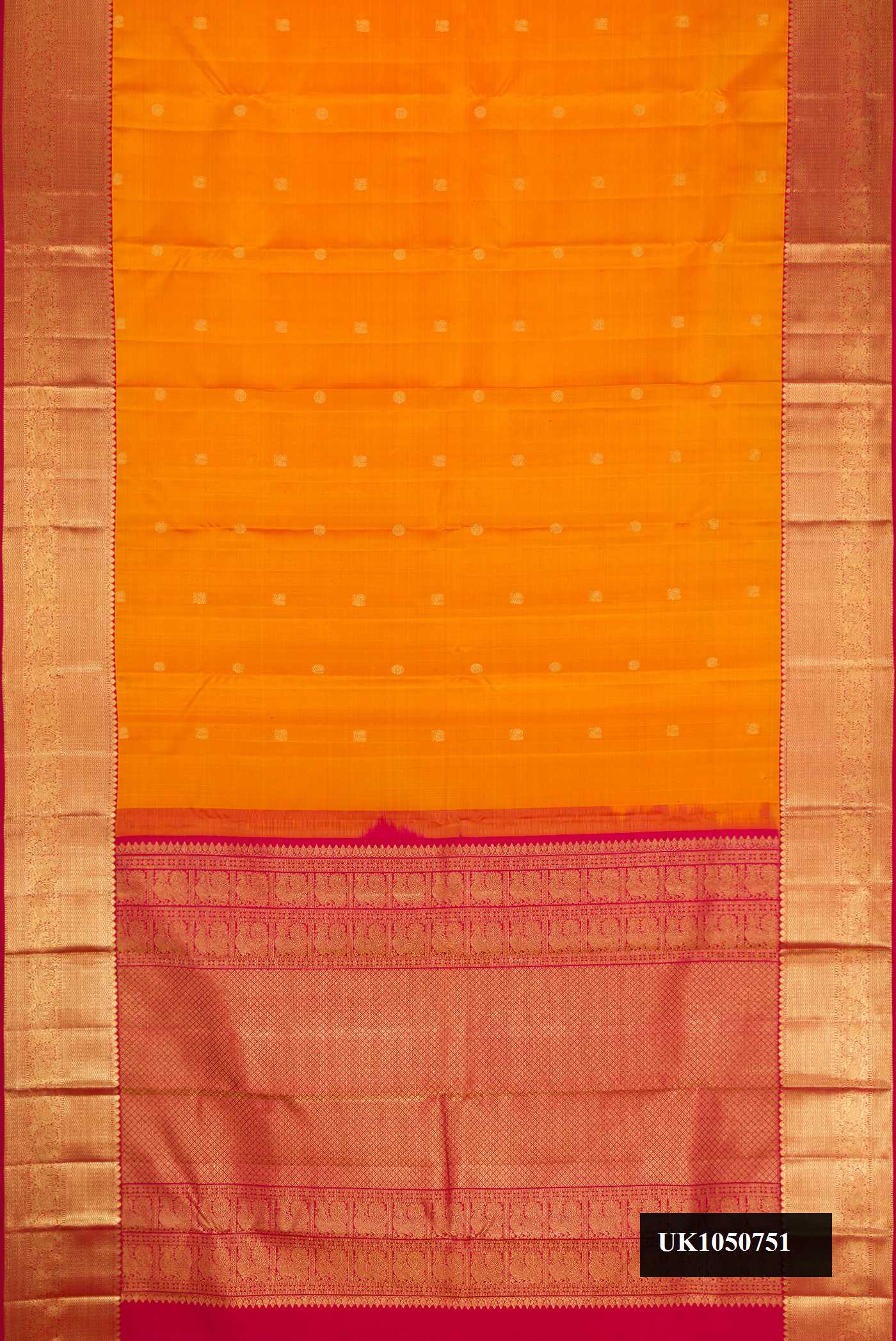 Mustard Dual Tone Kanchipuram Silk Saree