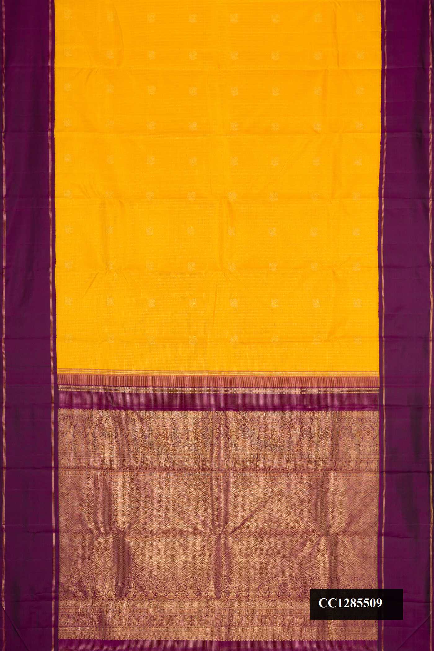 Mustard Dual Tone Kanchipuram Silk Saree