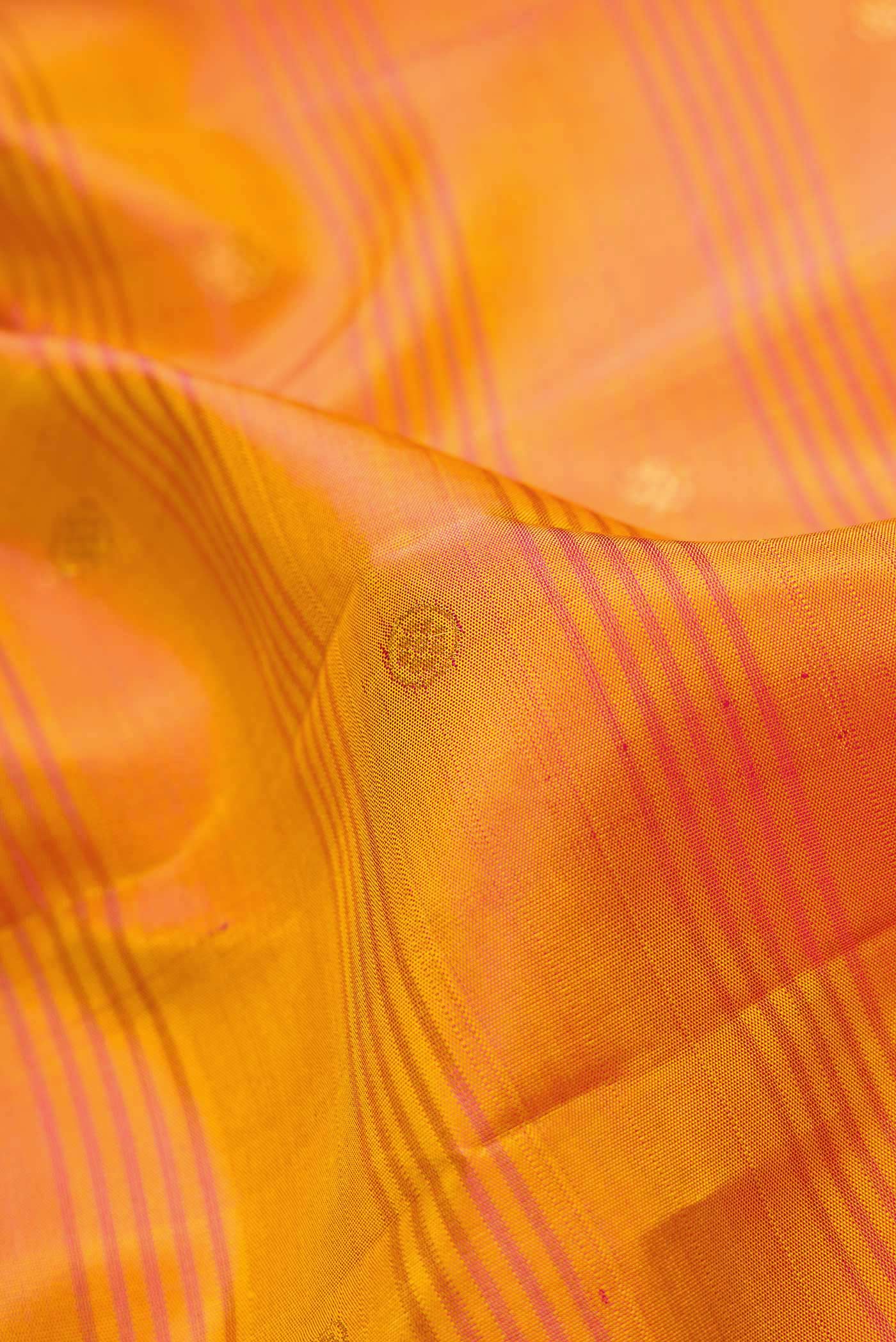 Mustard Dual Tone Kanchipuram Silk Saree - Image 2