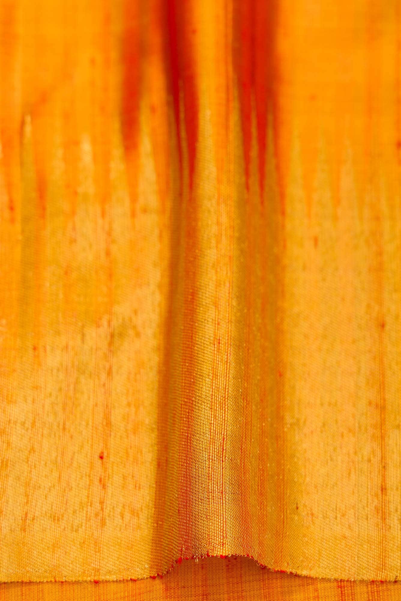 Mustard Dual Tone Kanchipuram Silk Saree - Image 6