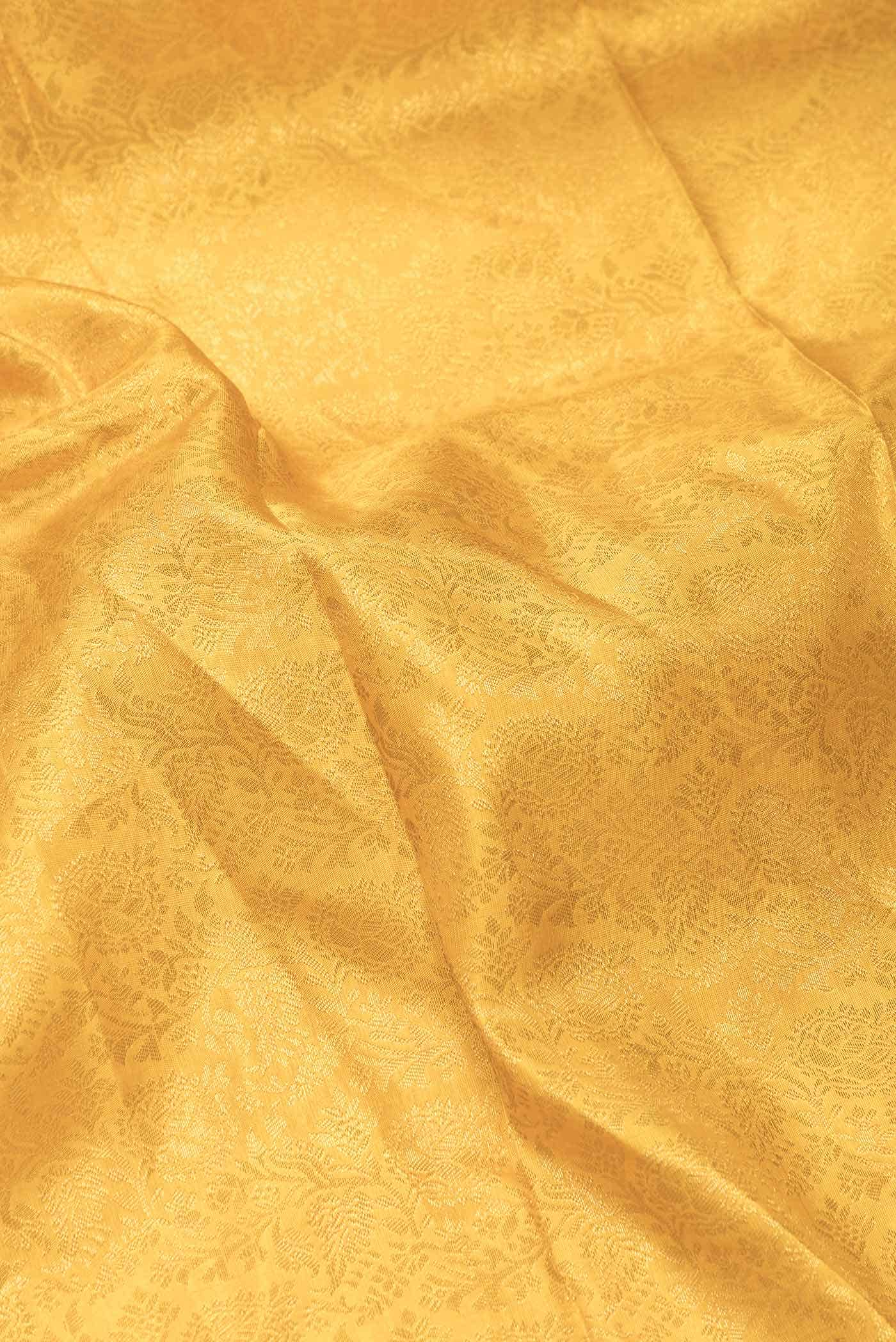 Mustard Dual Tone Kanchipuram Silk Saree - Image 3