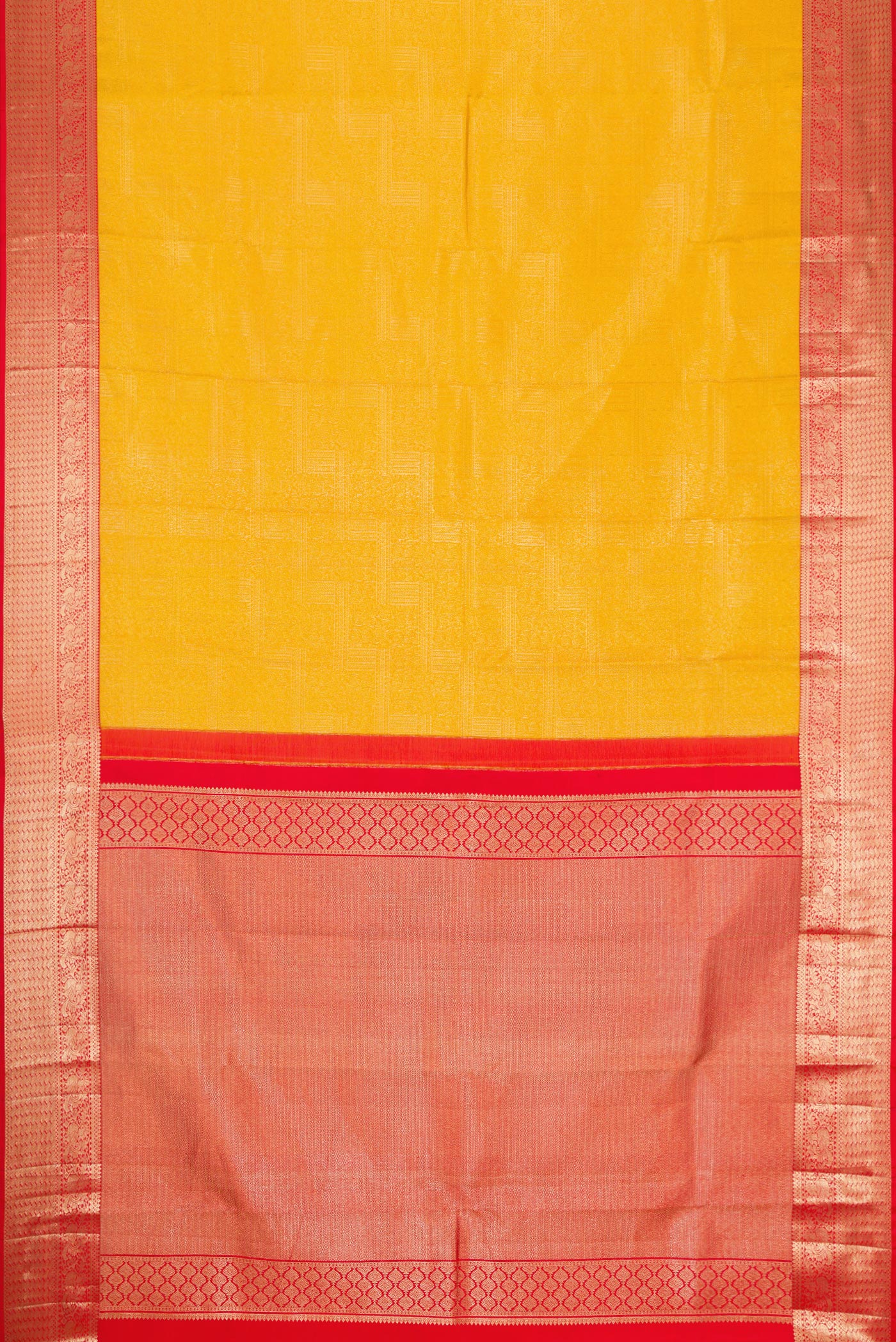 Yellow Kanjivaram Silk Saree - Image 6
