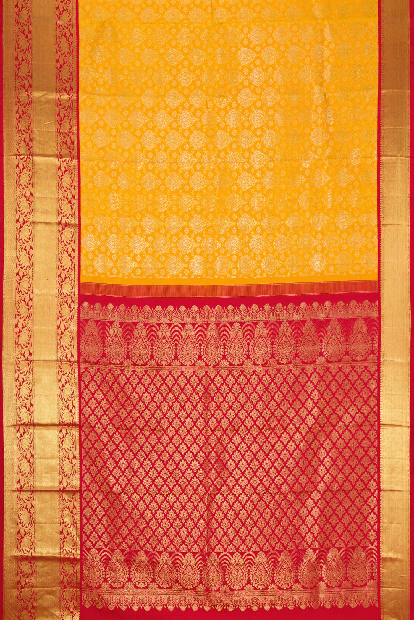 Mustard Kanjivaram Silk Saree - Image 6