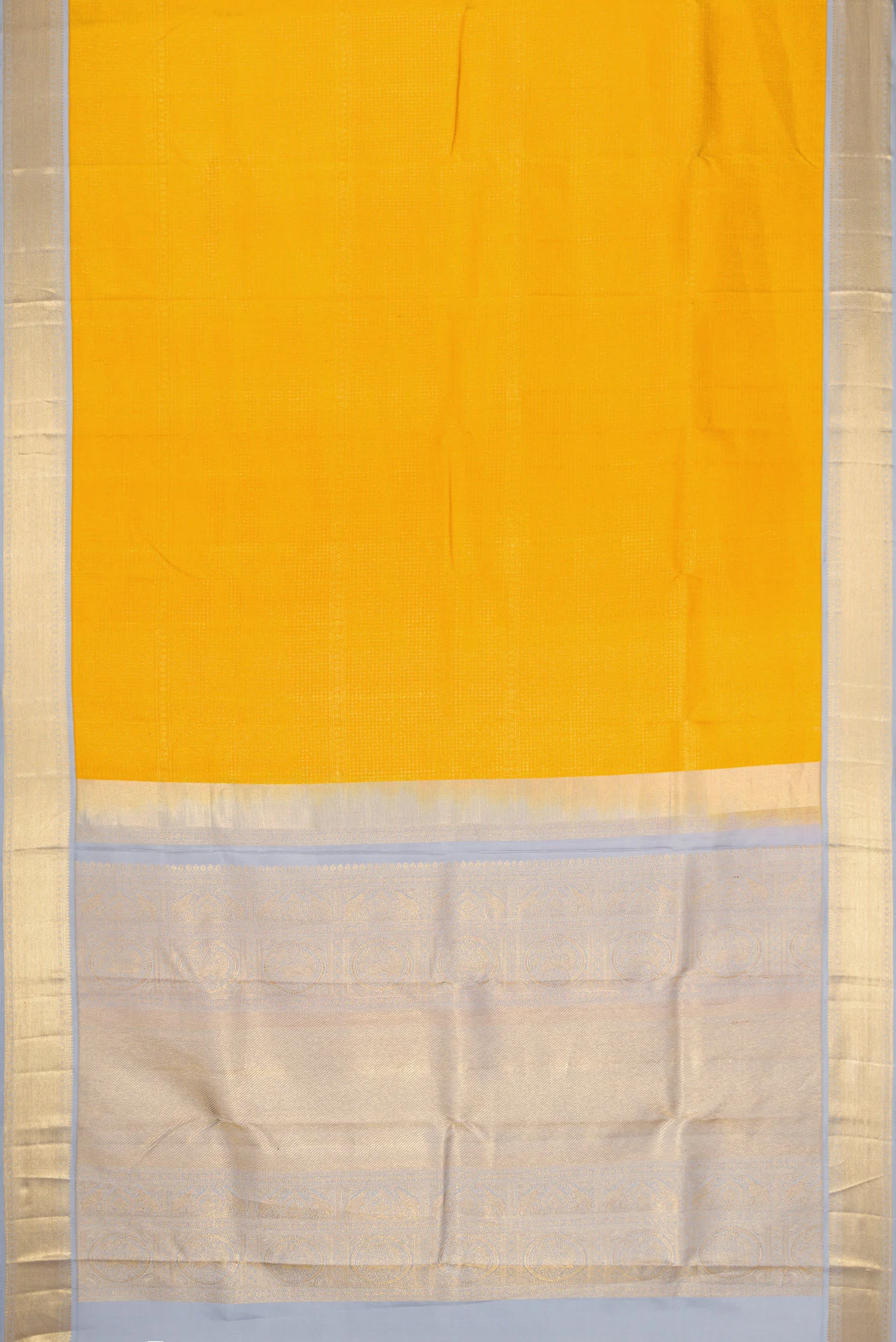 Mustard Kanjivaram Silk Saree - Image 6