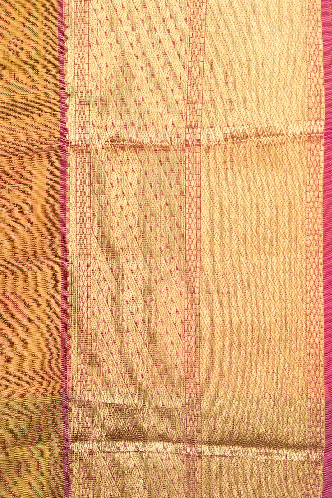 Multi Color Kanjivaram Silk Saree - Image 3