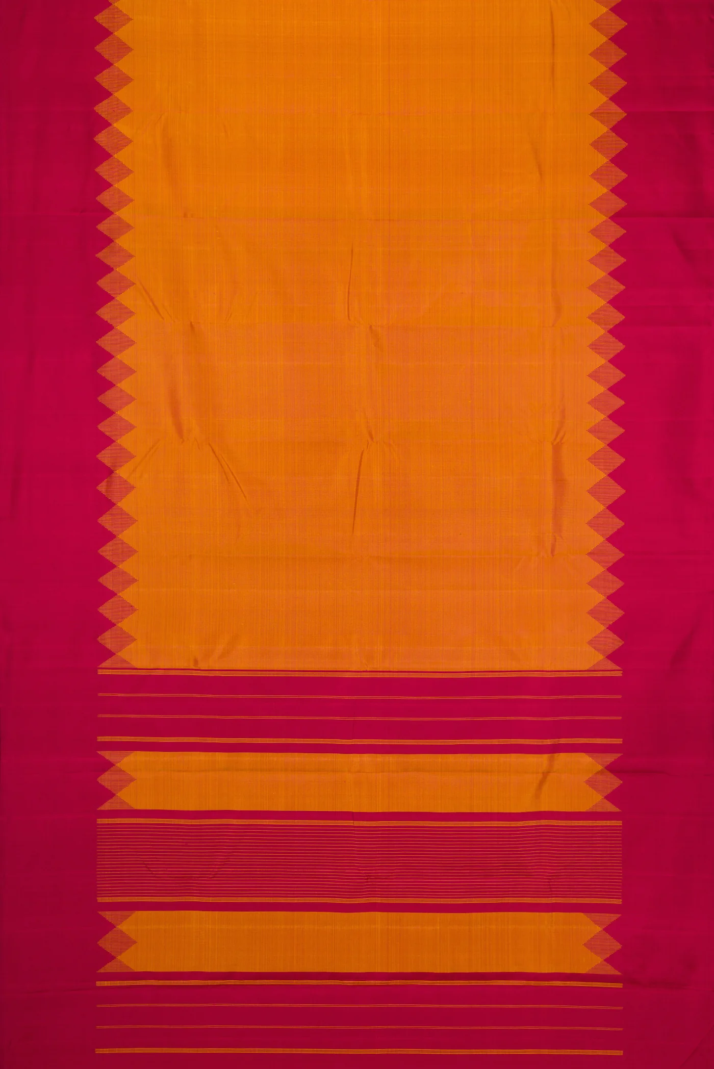 Mustard Kanjivaram Silk Saree - Image 6