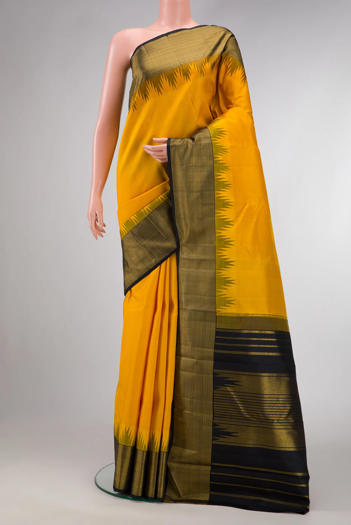 Yellow Kanjivaram Silk Saree