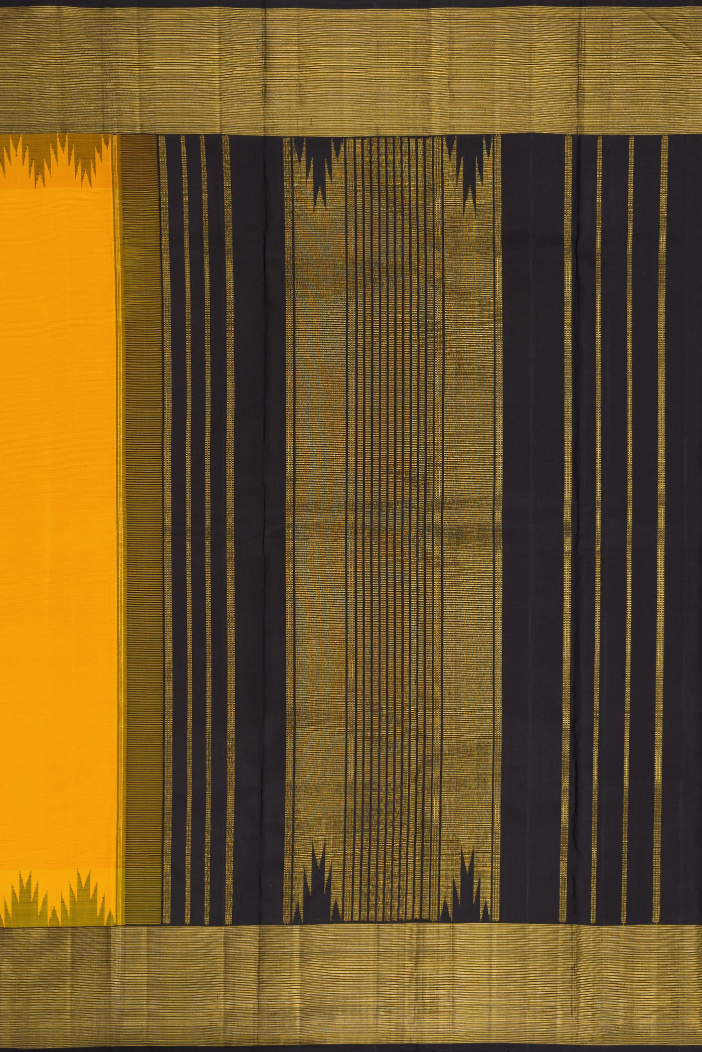Yellow Kanjivaram Silk Saree - Image 7