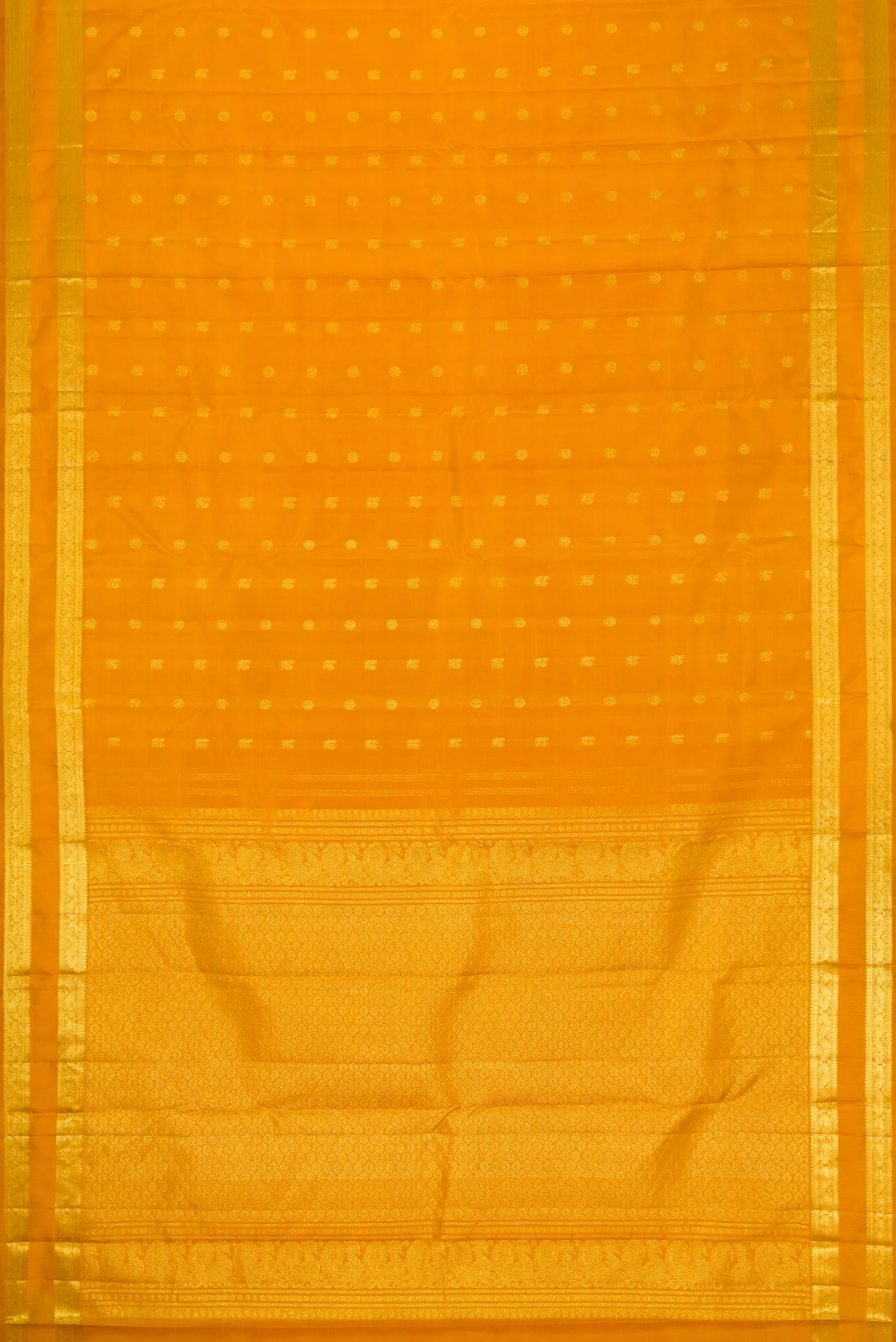 Mustard Kanjivaram Silk Saree - Image 6