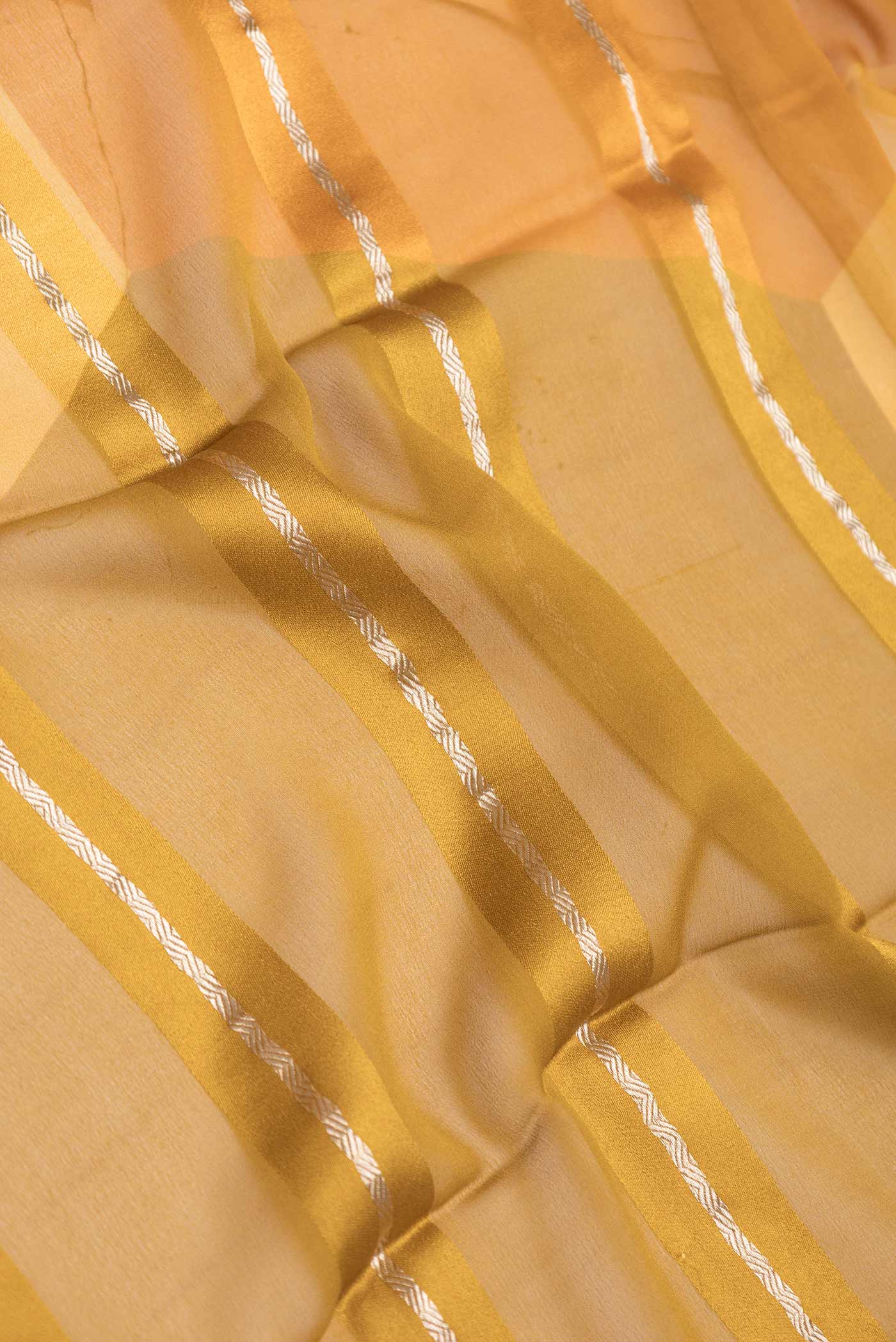 Mustard Dual Tone Mysore Georgette Saree - Image 2