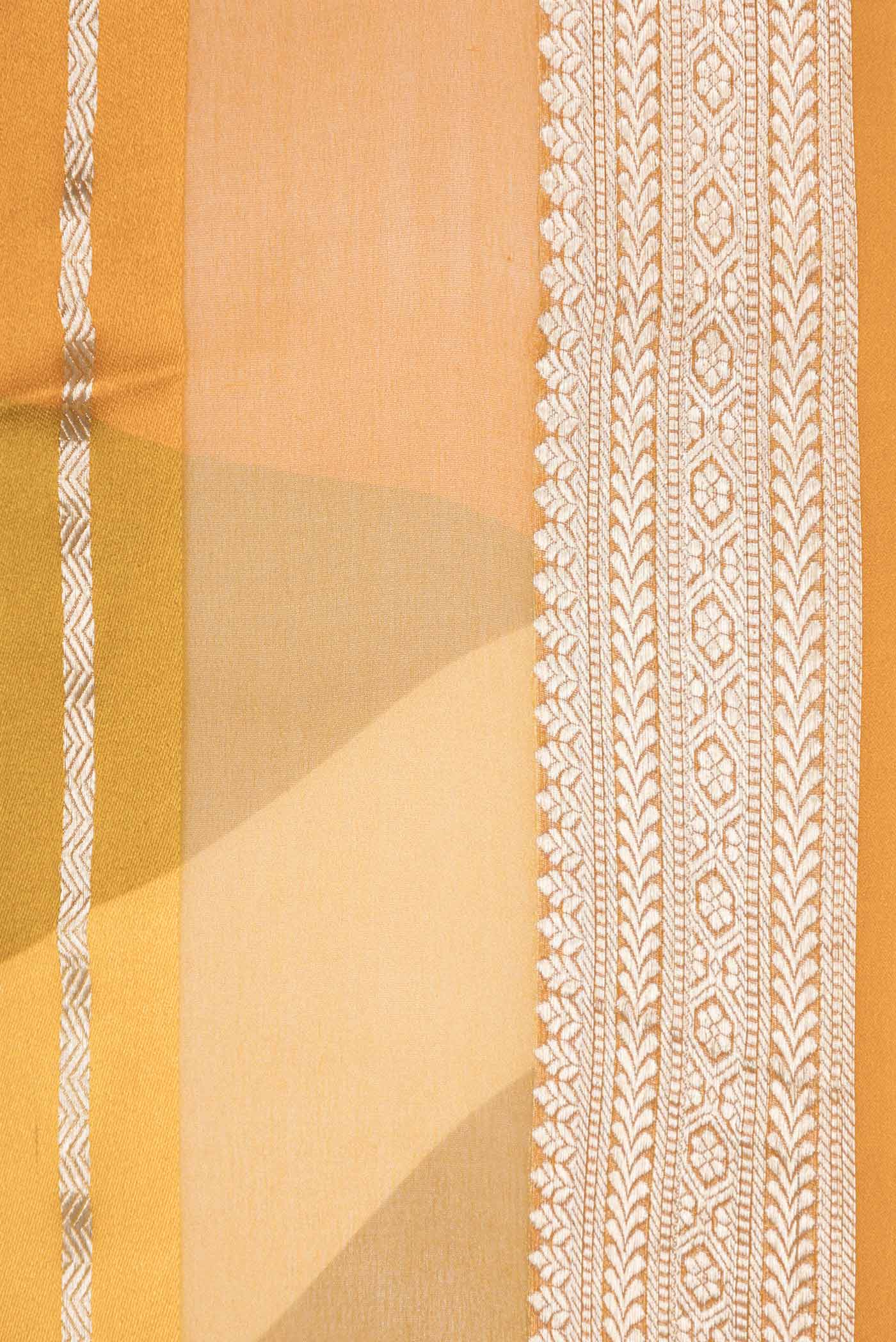 Mustard Dual Tone Mysore Georgette Saree - Image 3