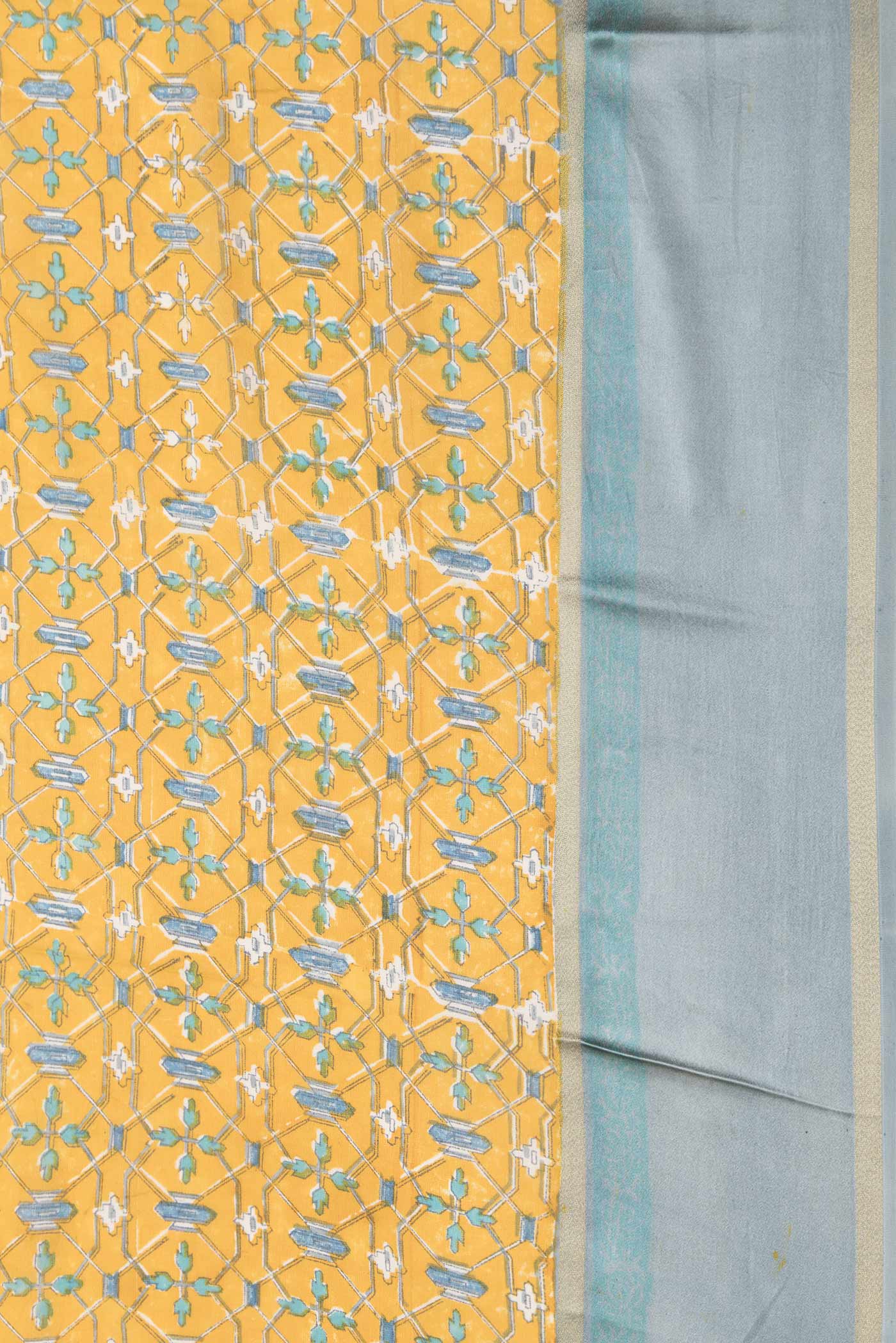 Mustard Dual Tone Mysore Georgette Saree - Image 3