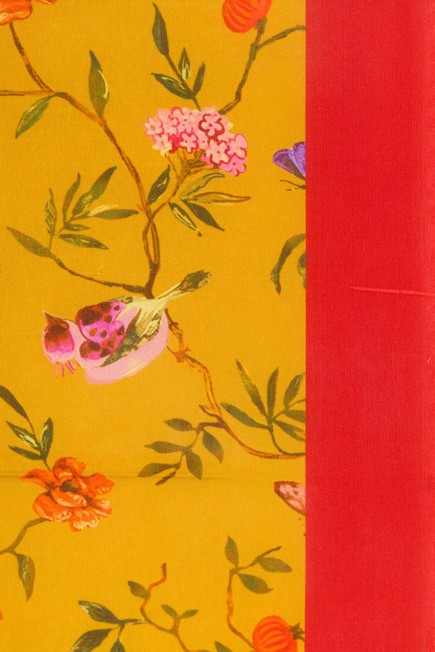 Mustard Printed Silk Saree - Image 3