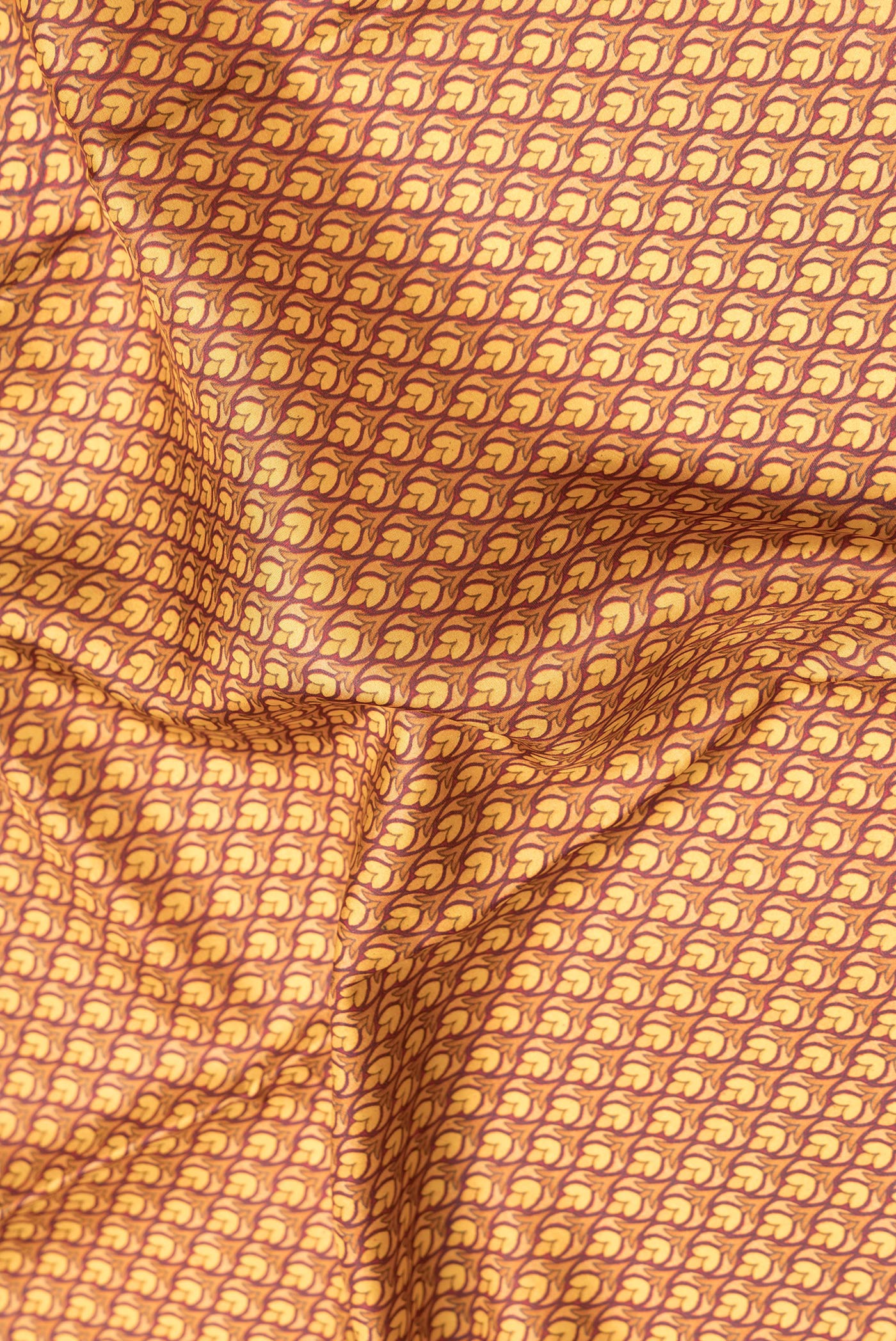 Rust Printed Silk Saree - Image 2