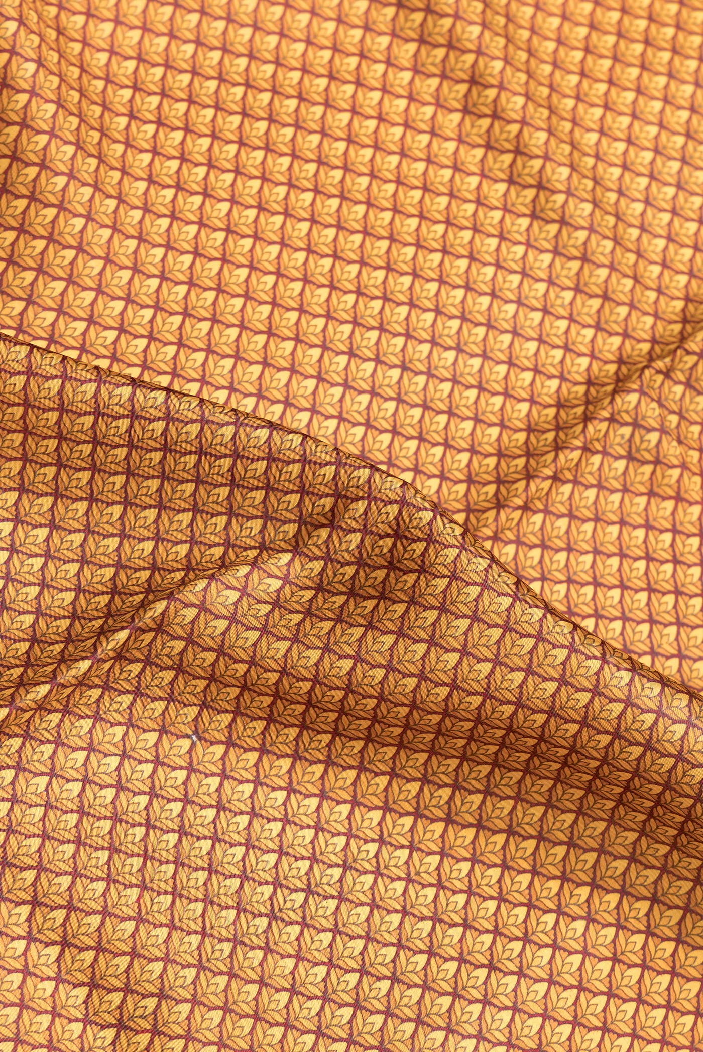 Mustard Printed Silk Saree - Image 2