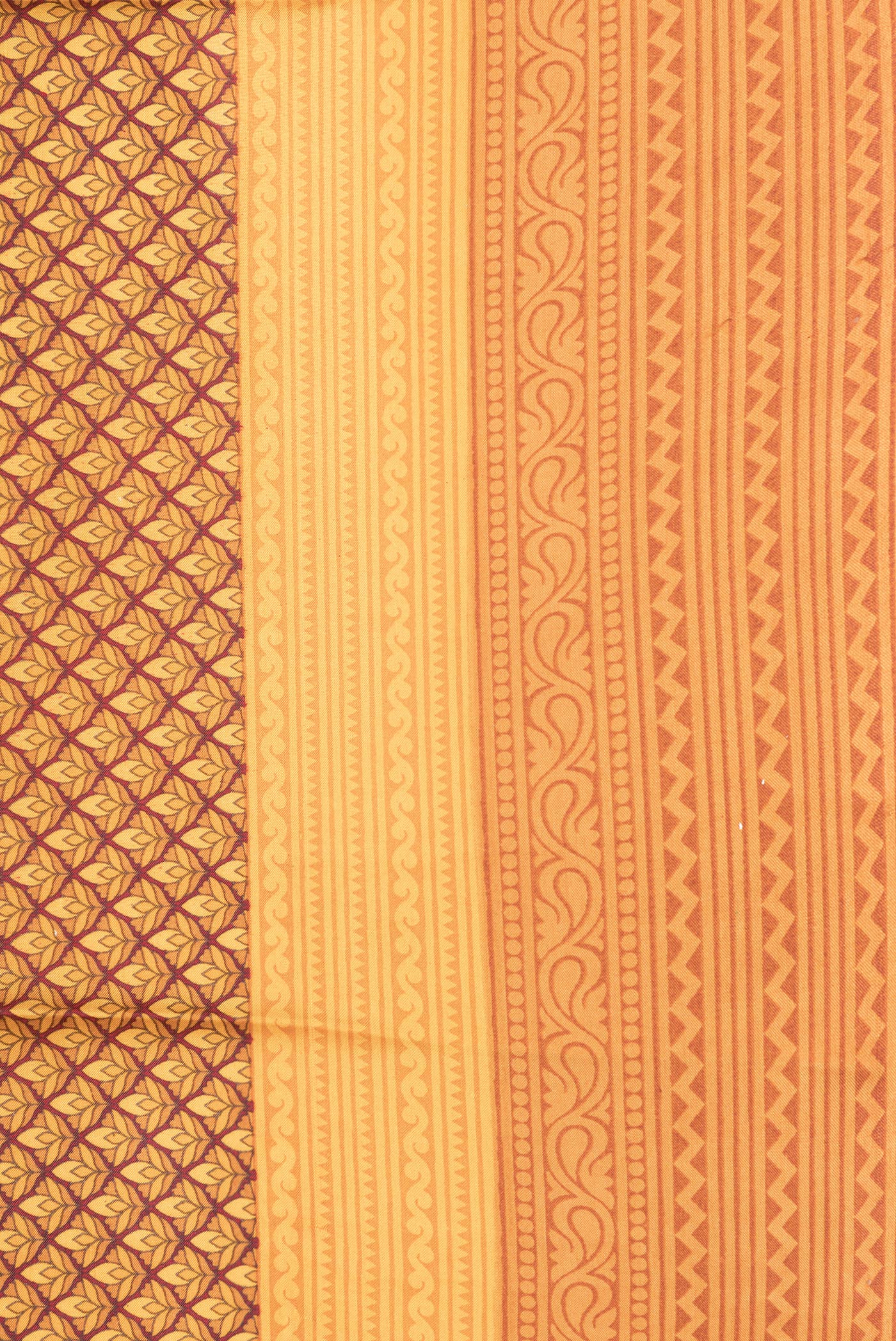 Mustard Printed Silk Saree - Image 3