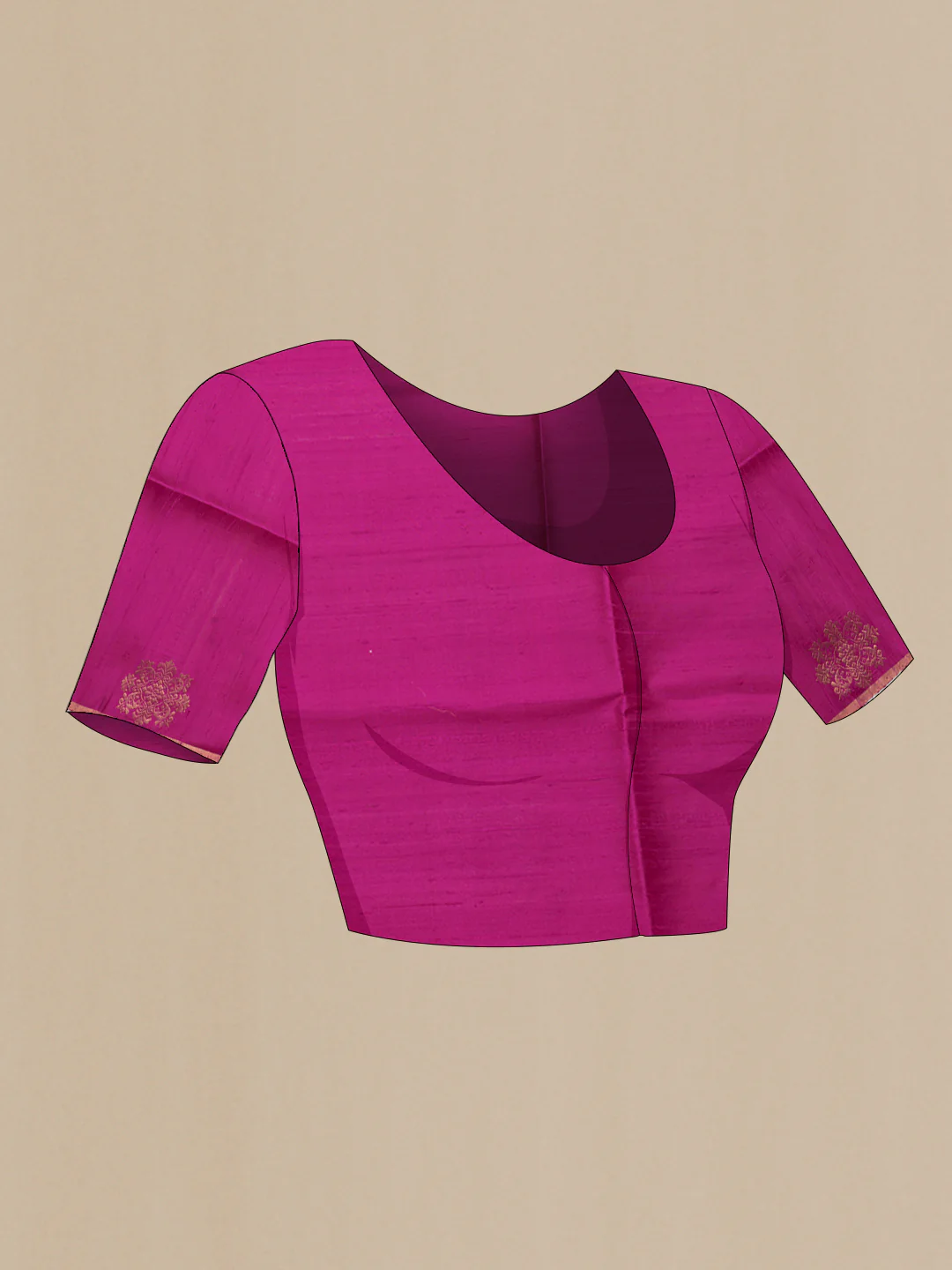Mustard Raw Silk Saree - Image 4