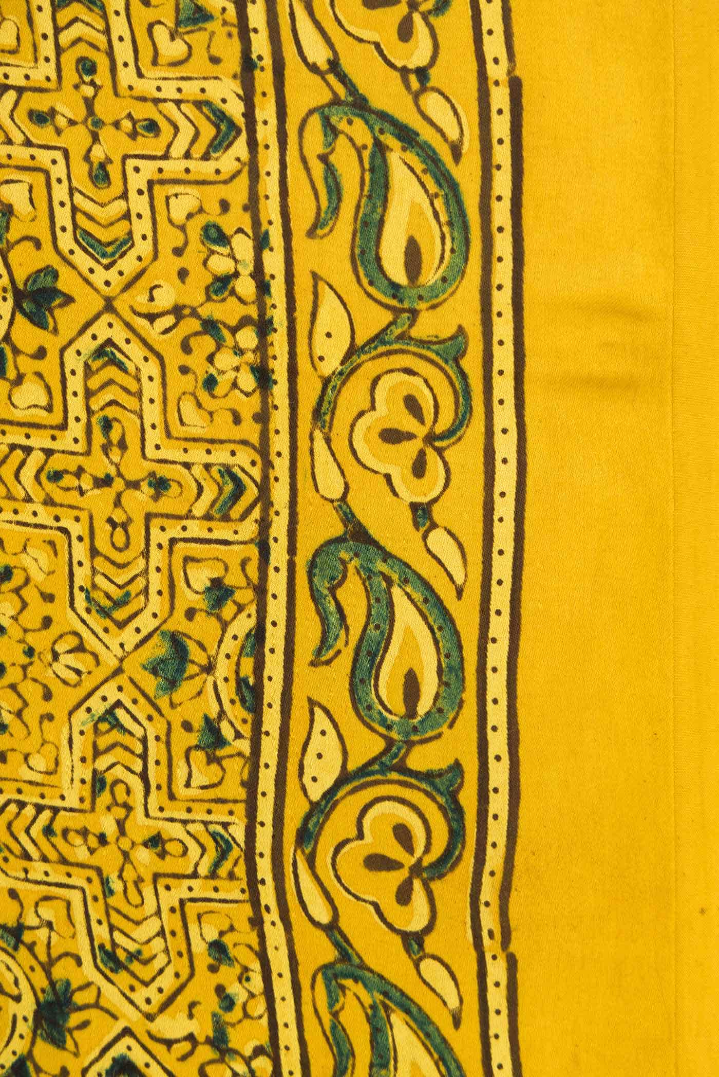 Mustard Dual Tone Satin Silk Saree - Image 3