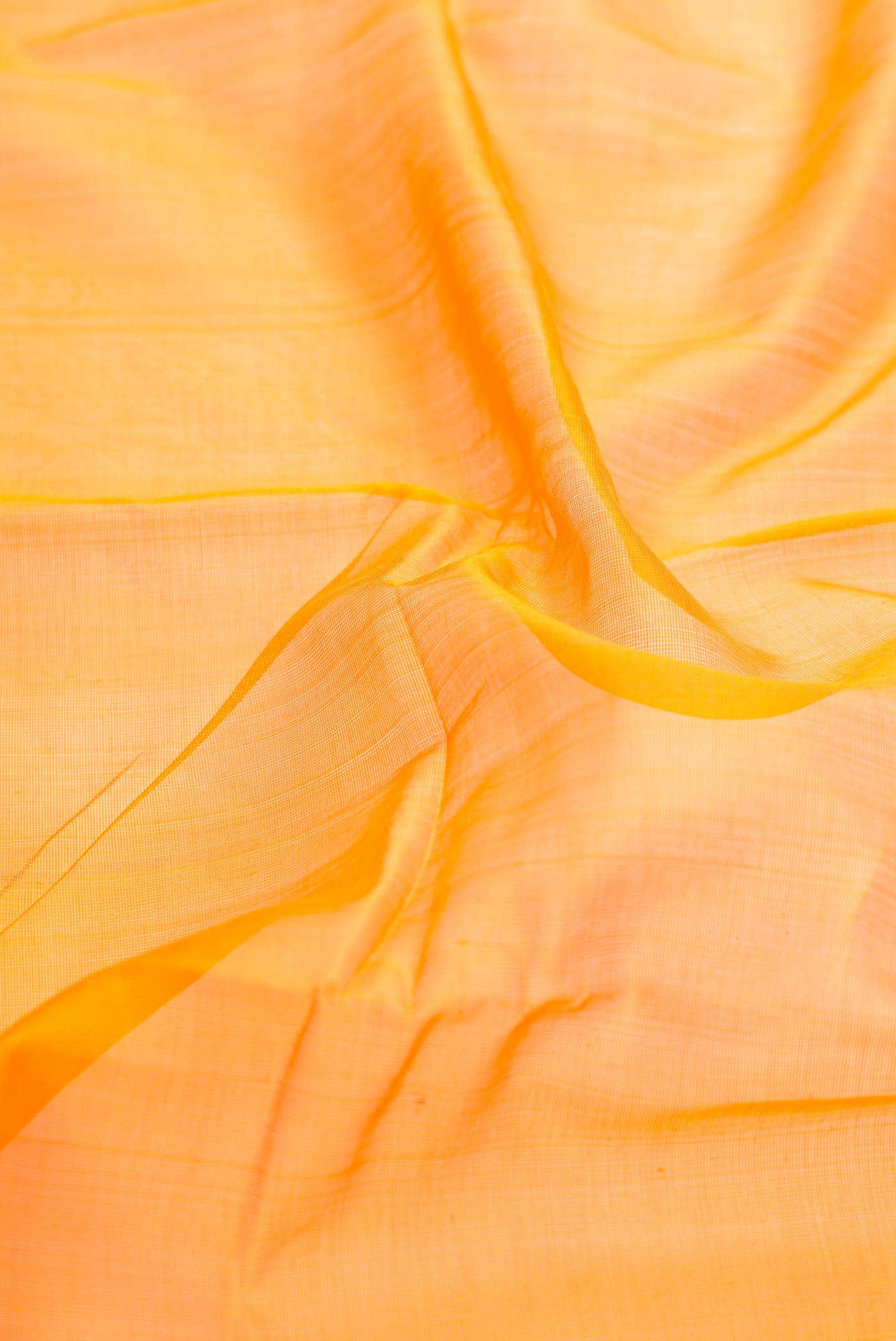 Yellow Silk Cotton Saree - Image 2