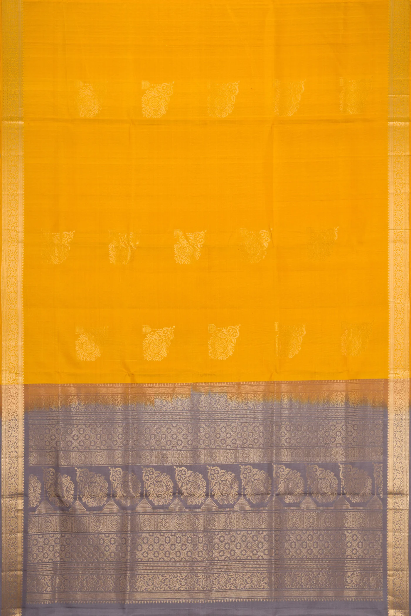 Mustard Soft Silk Saree - Image 6