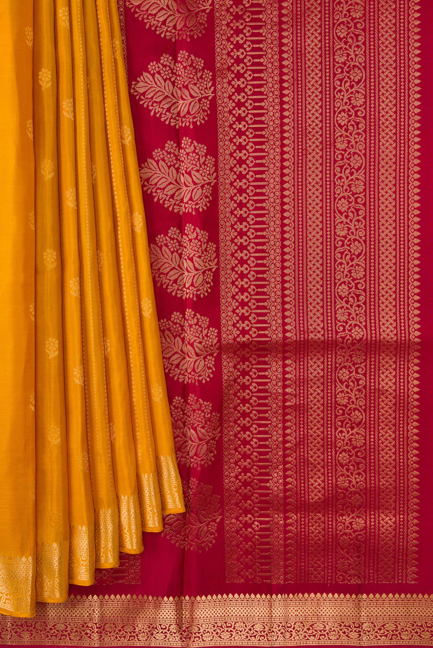 Yellow Soft Silk Saree - Image 4