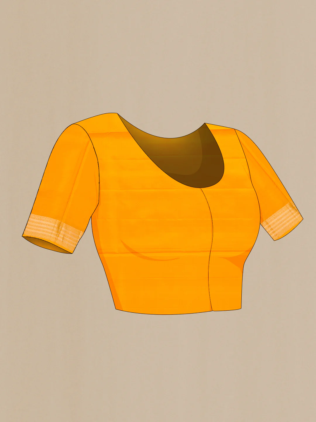 Yellow Soft Silk Saree - Image 5