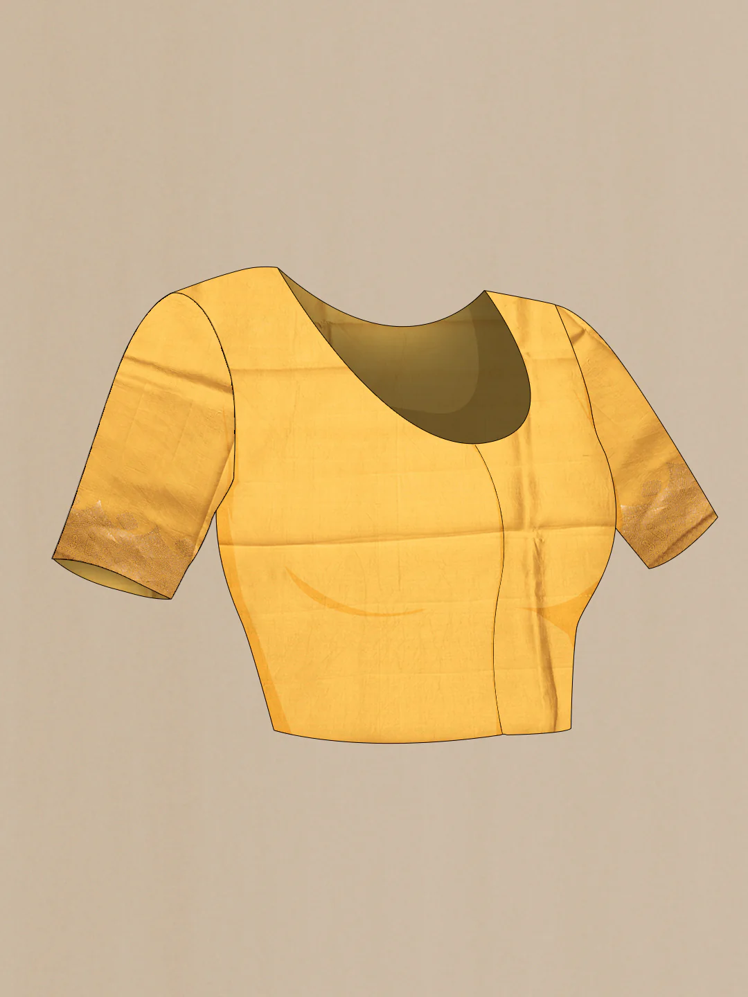 Mustard Banarasi Katan Silk Saree - Image 4