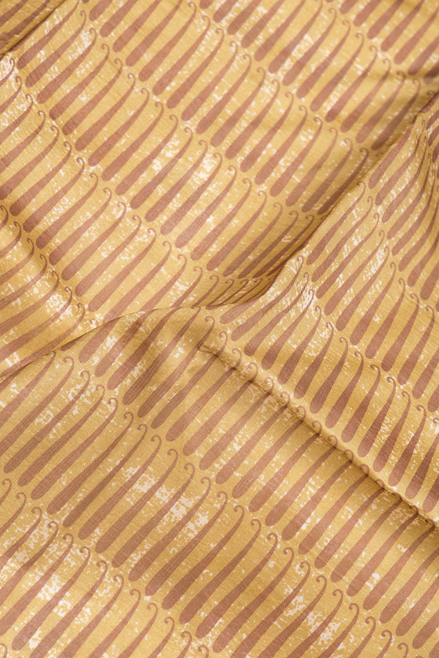 Brown Printed Silk Saree - Image 2